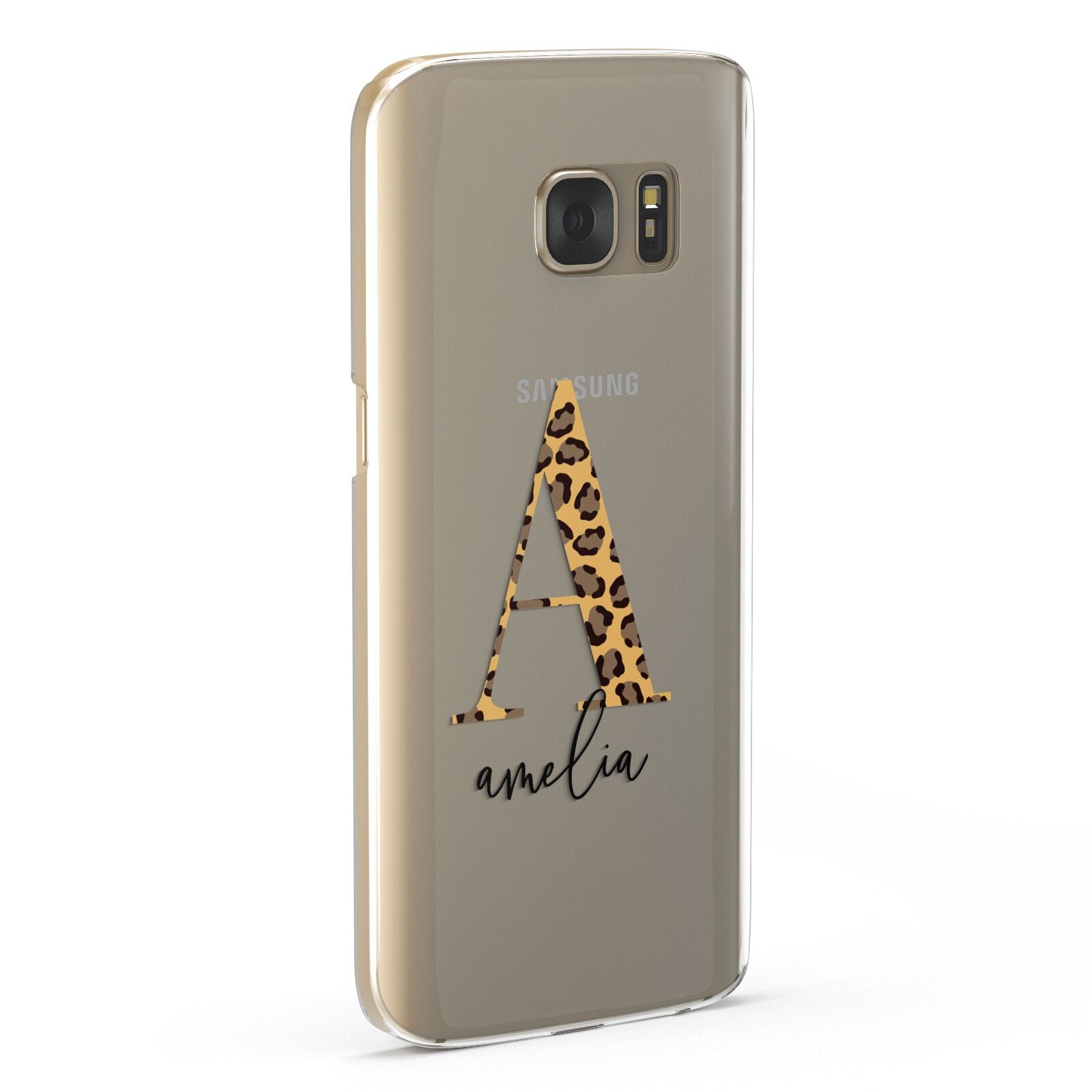 Leopard Print Initial with Name Samsung Galaxy Case Fourty Five Degrees