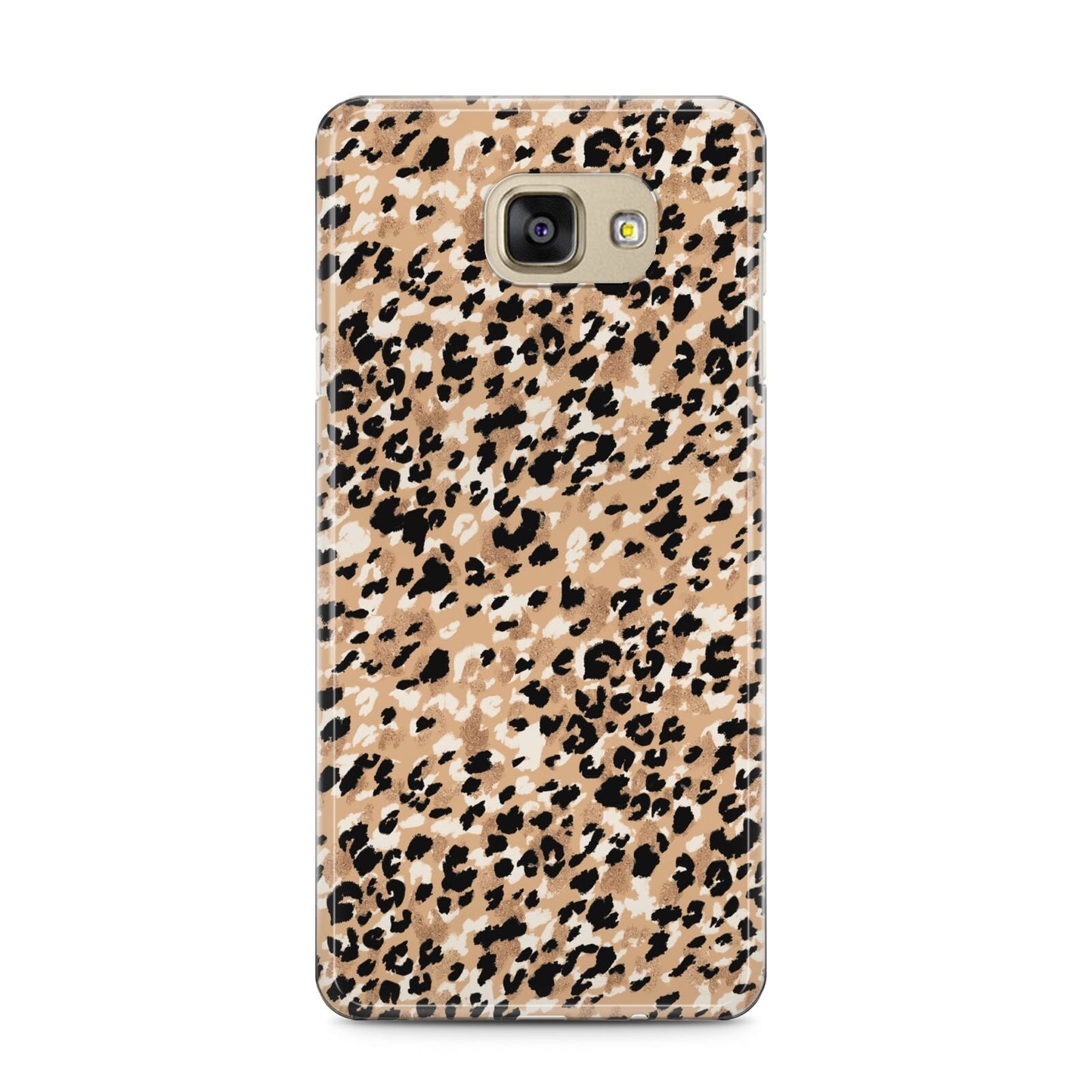 Leopard Print Samsung Galaxy A5 2016 Case on gold phone