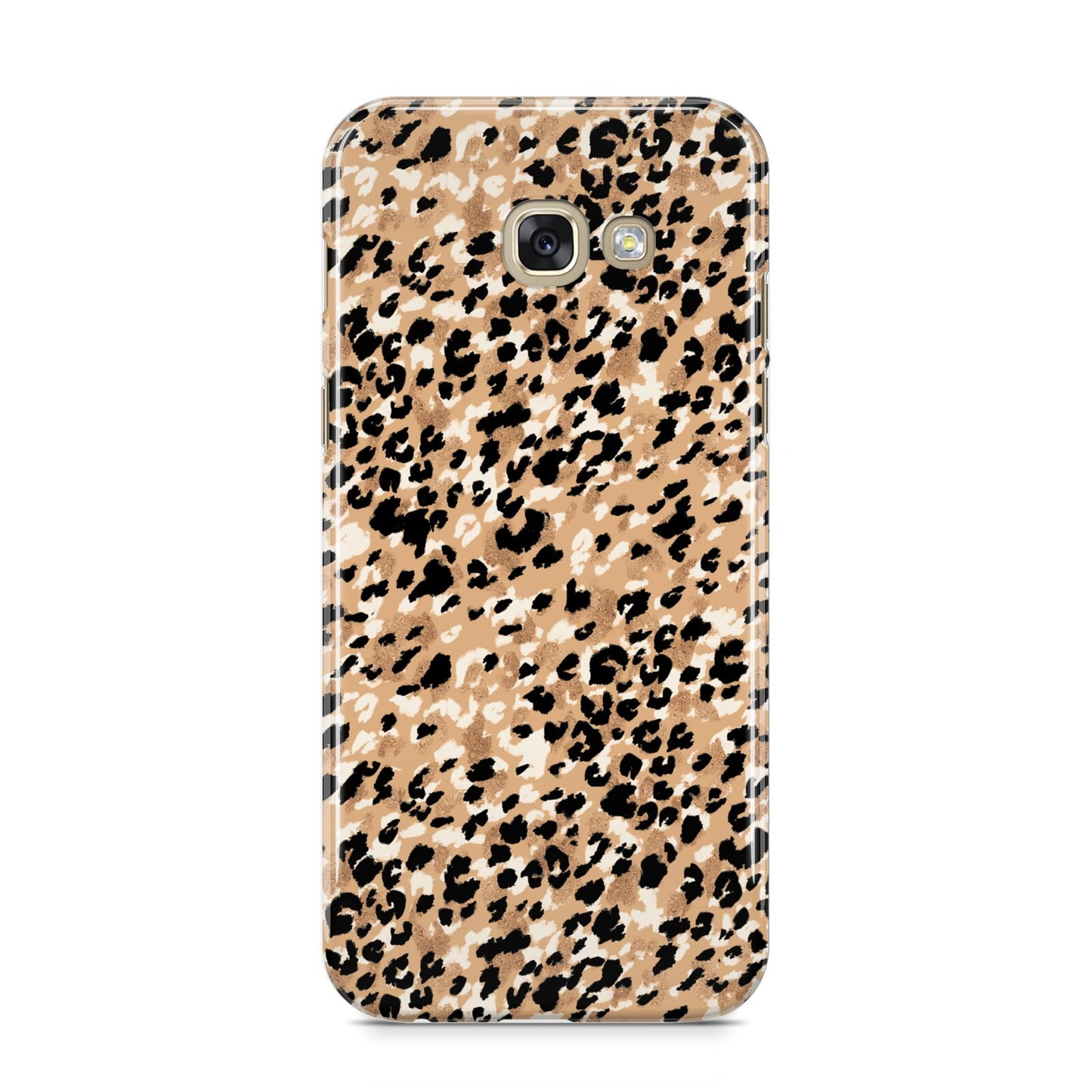 Leopard Print Samsung Galaxy A5 2017 Case on gold phone