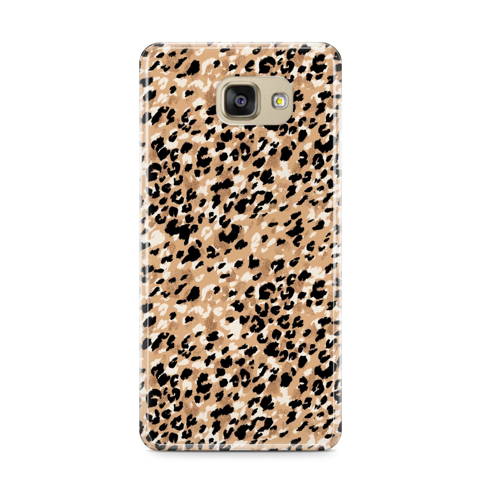 Leopard Print Samsung Galaxy A9 2016 Case on gold phone