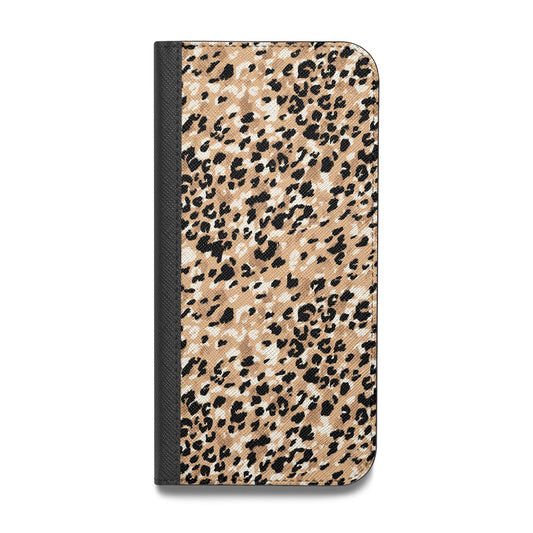 Leopard Print Vegan Leather Flip iPhone Case