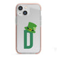 Leprechaun Hat Custom Monogram iPhone 13 Mini TPU Impact Case with Pink Edges