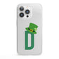 Leprechaun Hat Custom Monogram iPhone 13 Pro Clear Bumper Case