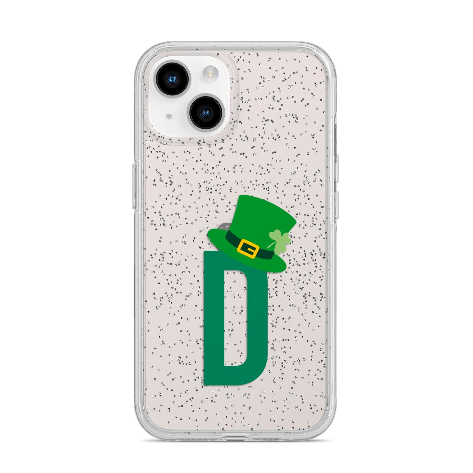 Leprechaun Hat Custom Monogram iPhone 14 Glitter Tough Case Starlight