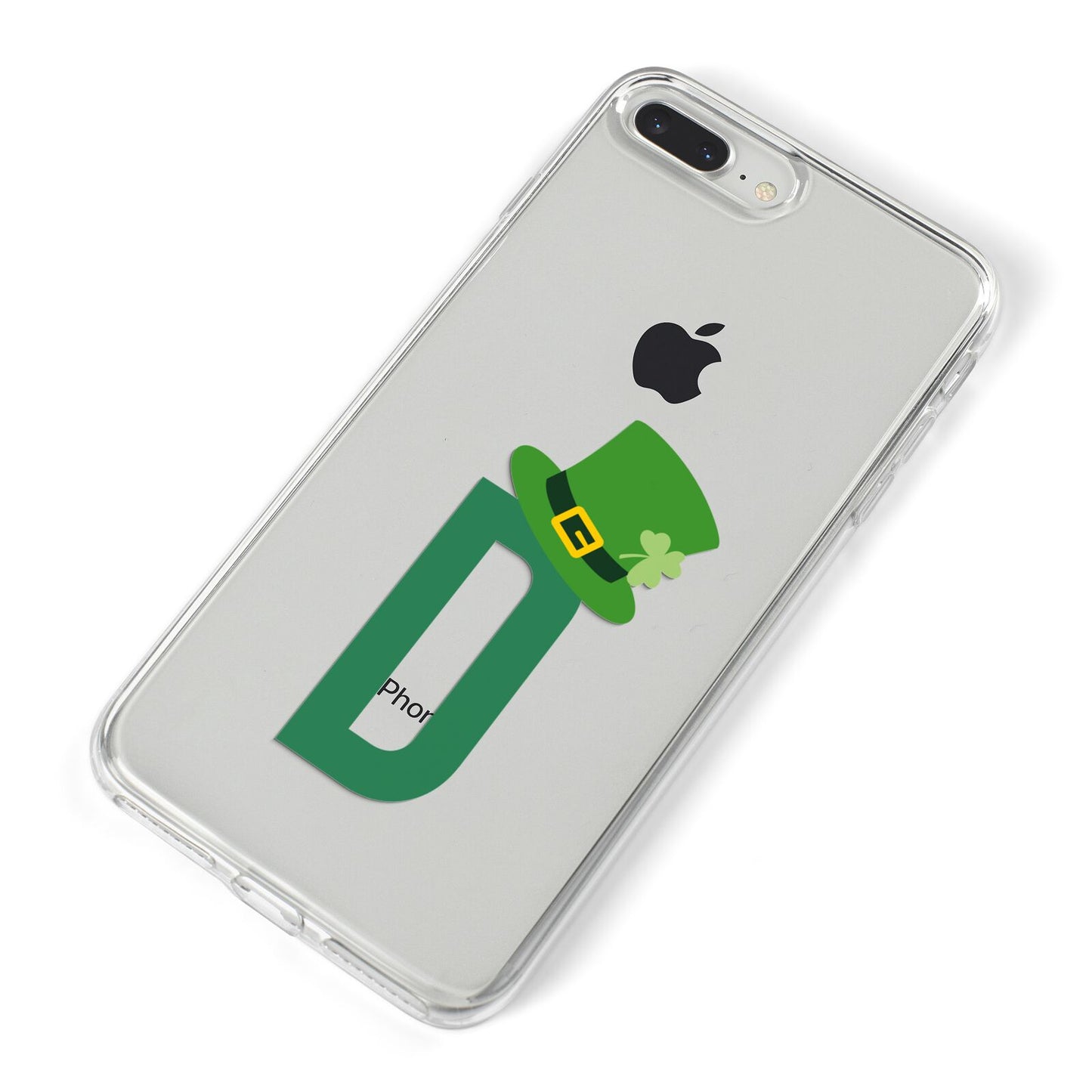 Leprechaun Hat Custom Monogram iPhone 8 Plus Bumper Case on Silver iPhone Alternative Image