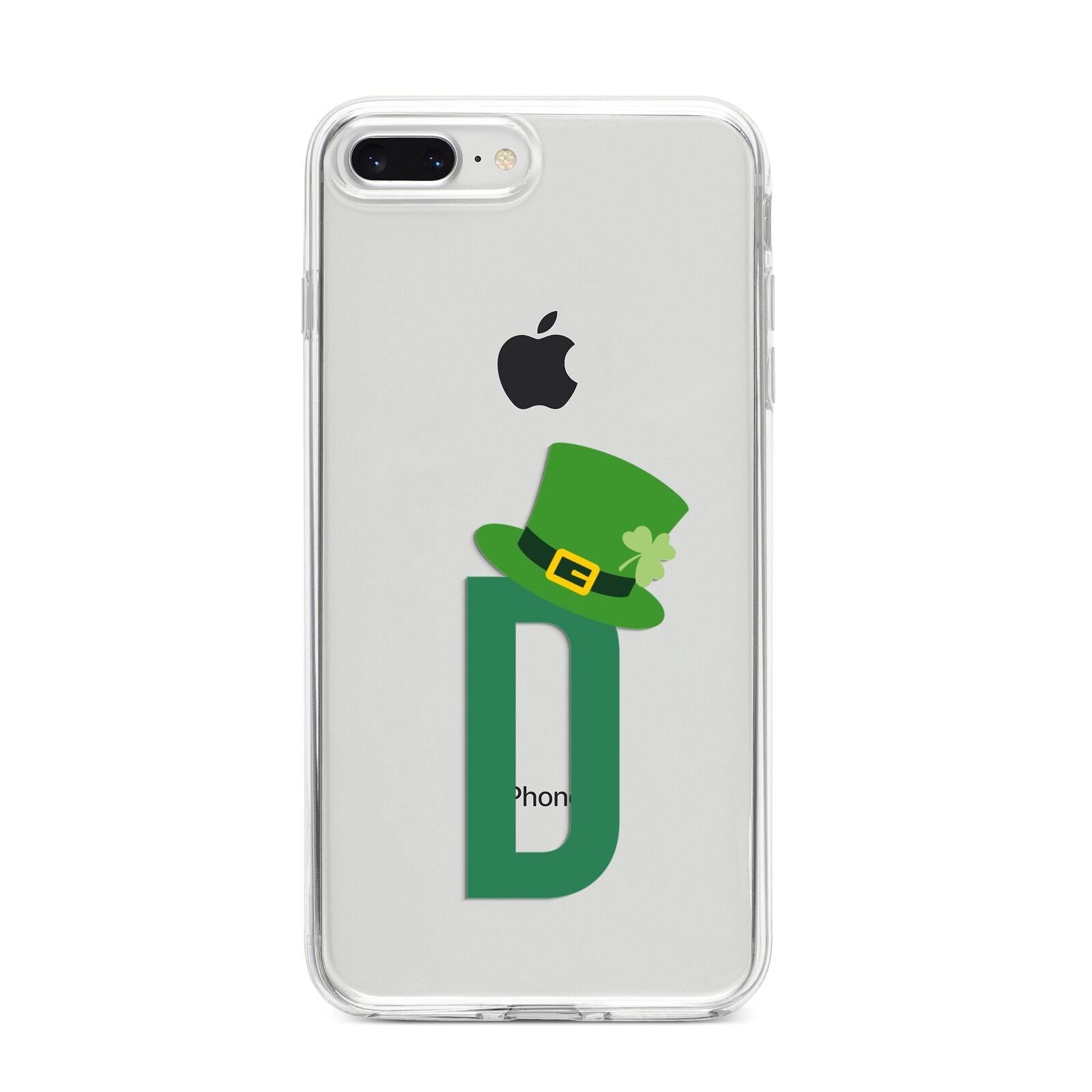 Leprechaun Hat Custom Monogram iPhone 8 Plus Bumper Case on Silver iPhone