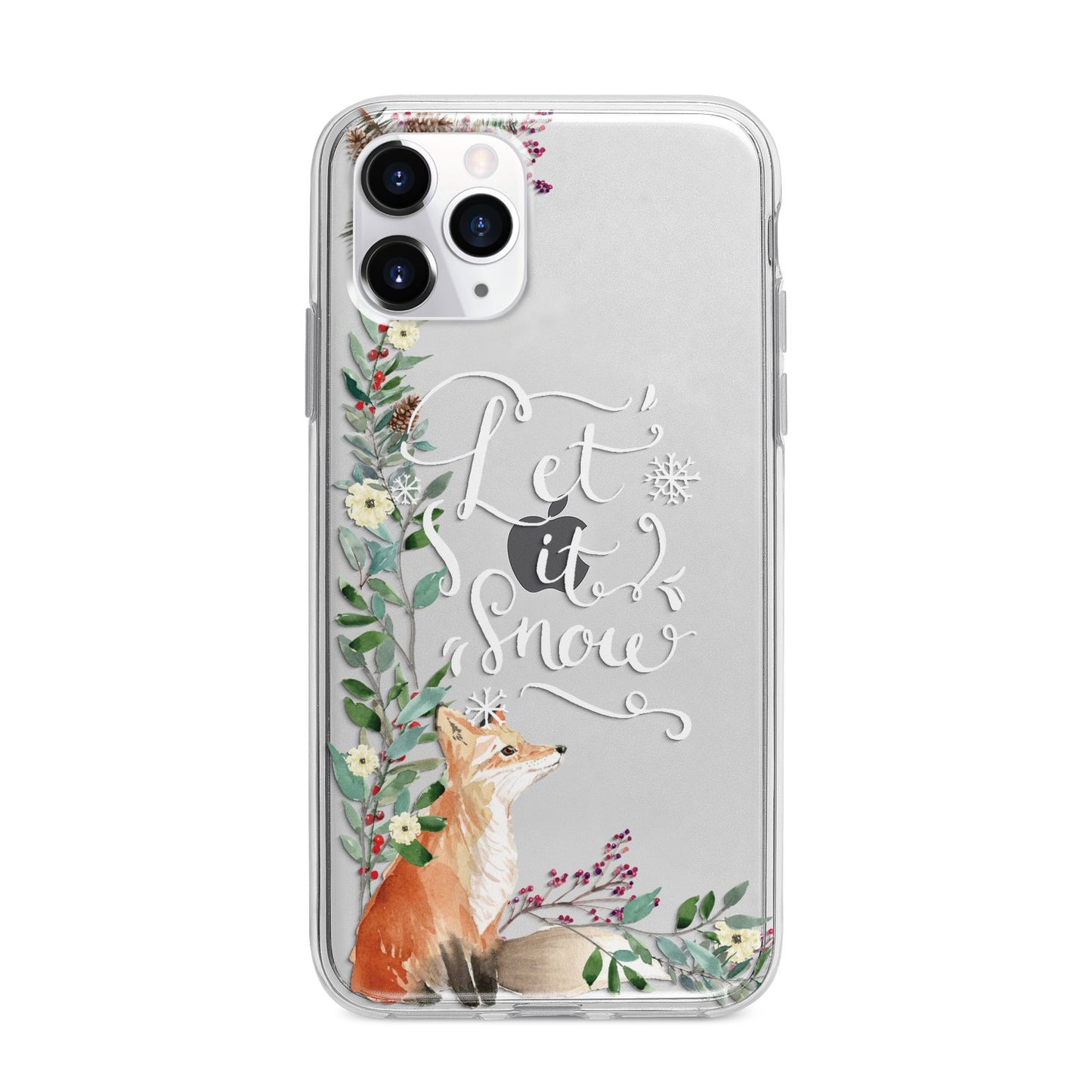 Let It Snow Christmas Apple iPhone 11 Pro Max in Silver with Bumper Case