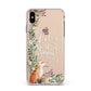 Let It Snow Christmas Apple iPhone Xs Max Impact Case Pink Edge on Gold Phone