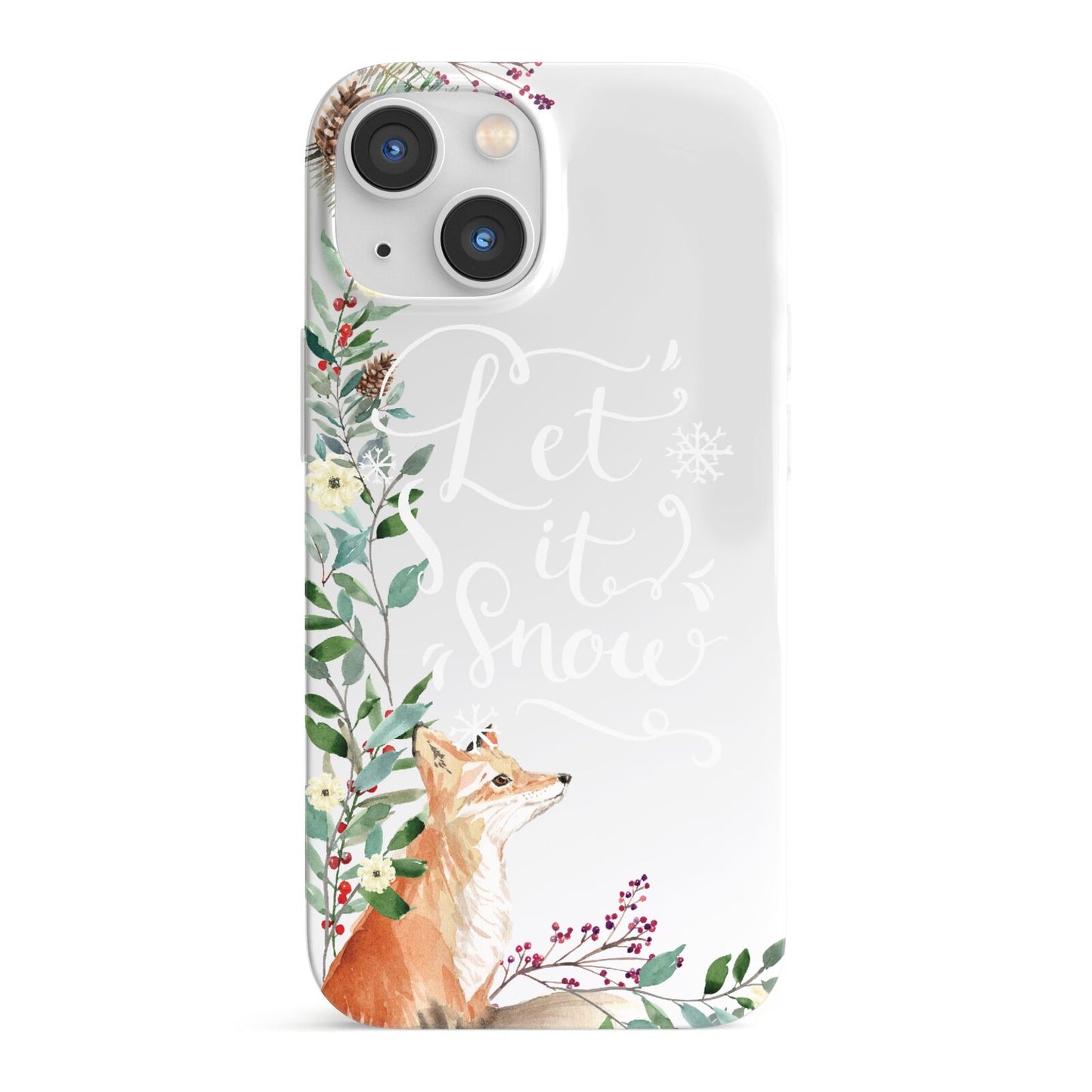 Let It Snow Christmas iPhone 13 Mini Full Wrap 3D Snap Case