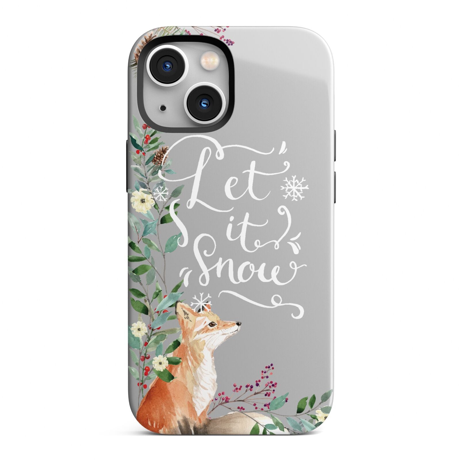 Let It Snow Christmas iPhone 13 Mini Full Wrap 3D Tough Case