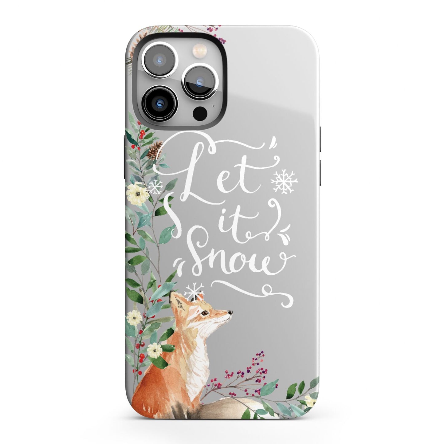 Let It Snow Christmas iPhone 13 Pro Max Full Wrap 3D Tough Case