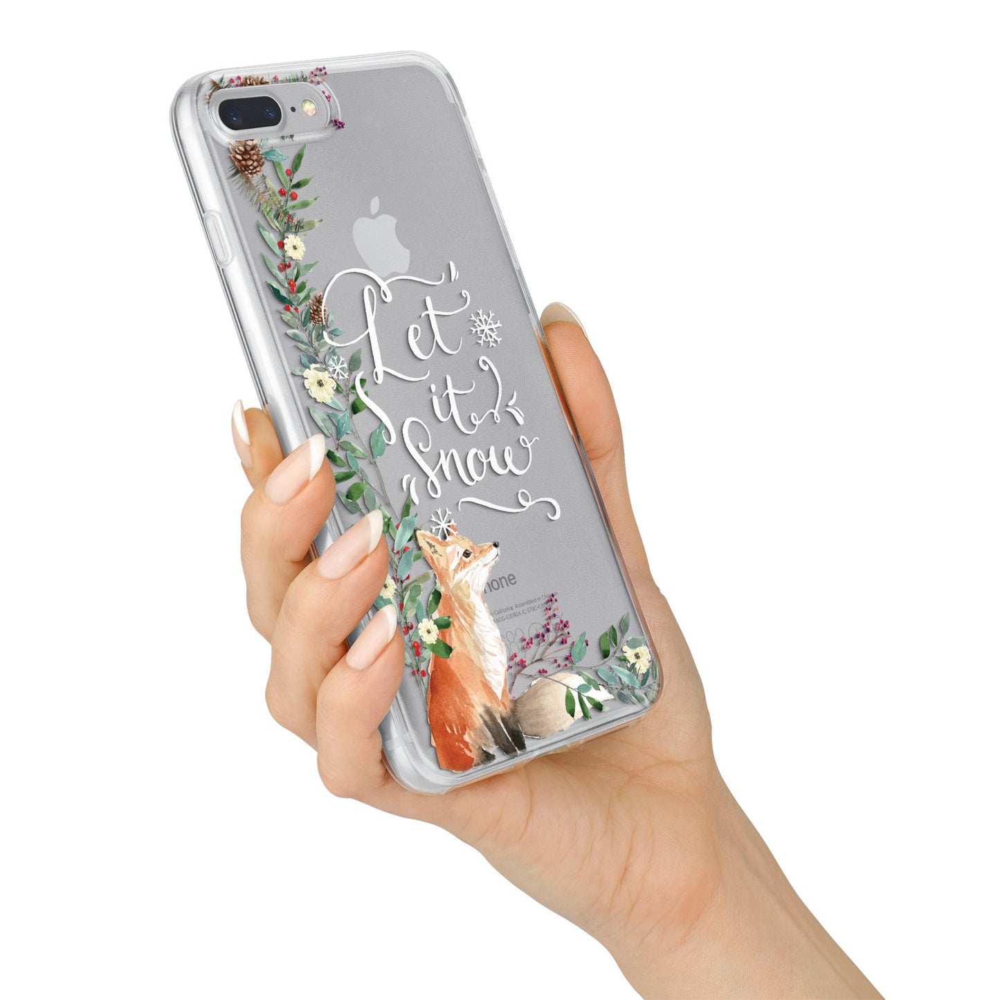 Let It Snow Christmas iPhone 7 Plus Bumper Case on Silver iPhone Alternative Image