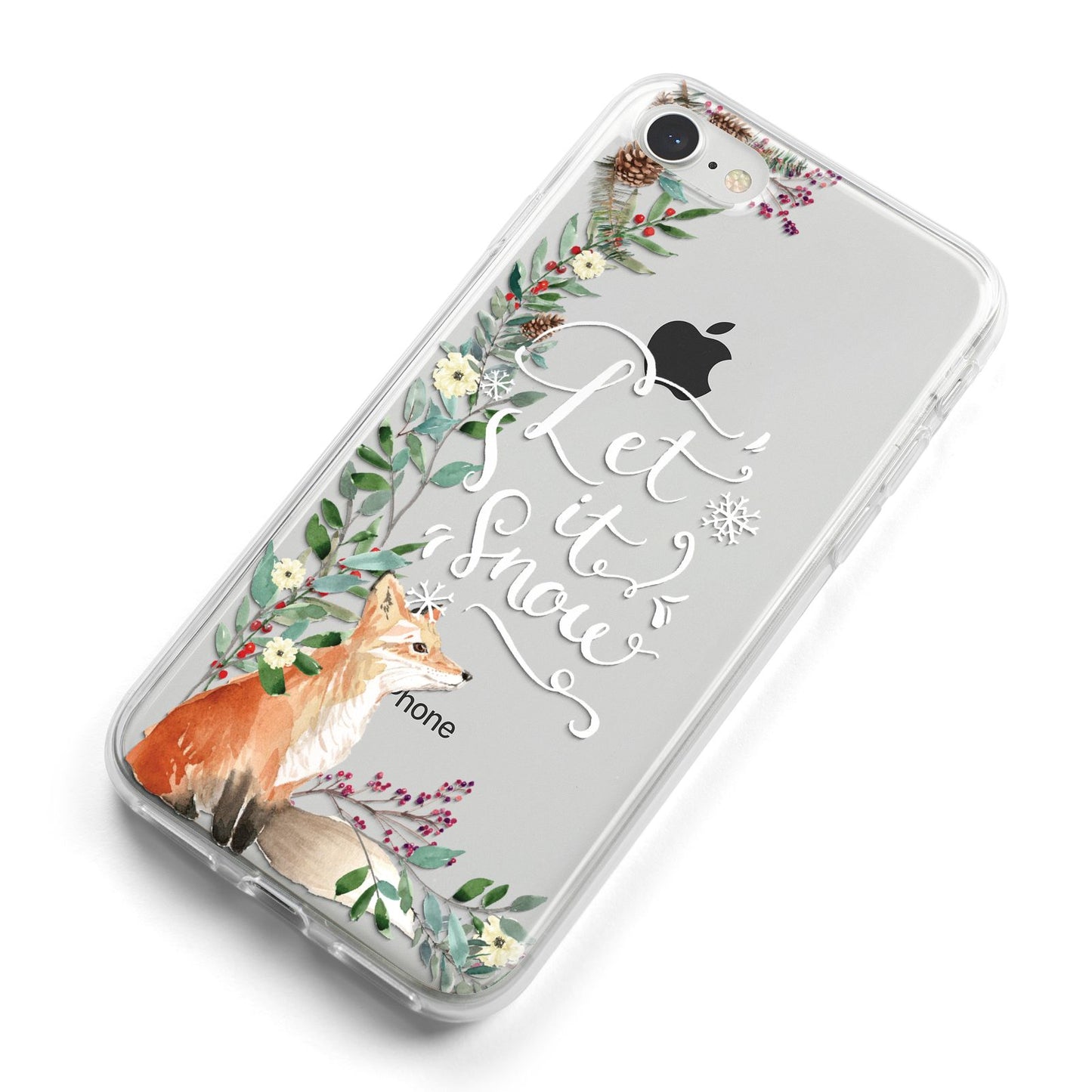 Let It Snow Christmas iPhone 8 Bumper Case on Silver iPhone Alternative Image