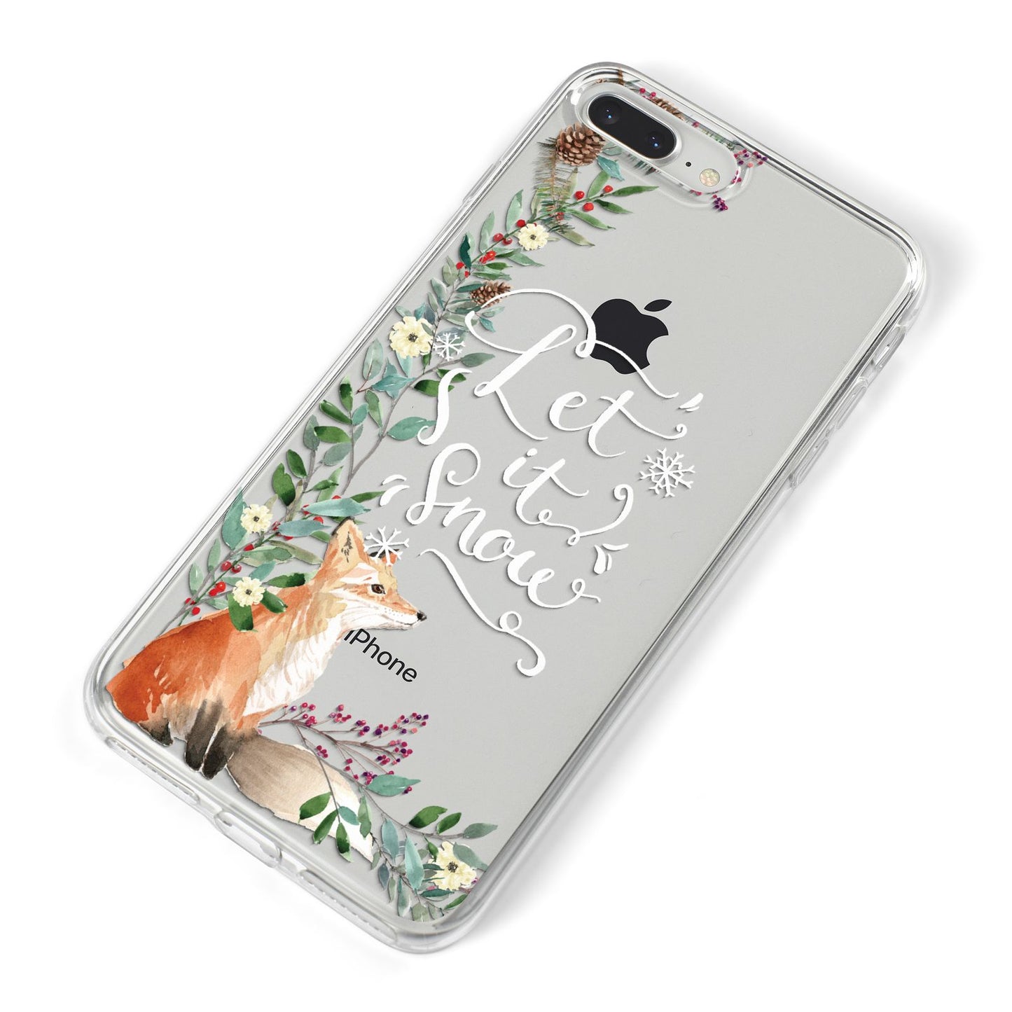 Let It Snow Christmas iPhone 8 Plus Bumper Case on Silver iPhone Alternative Image