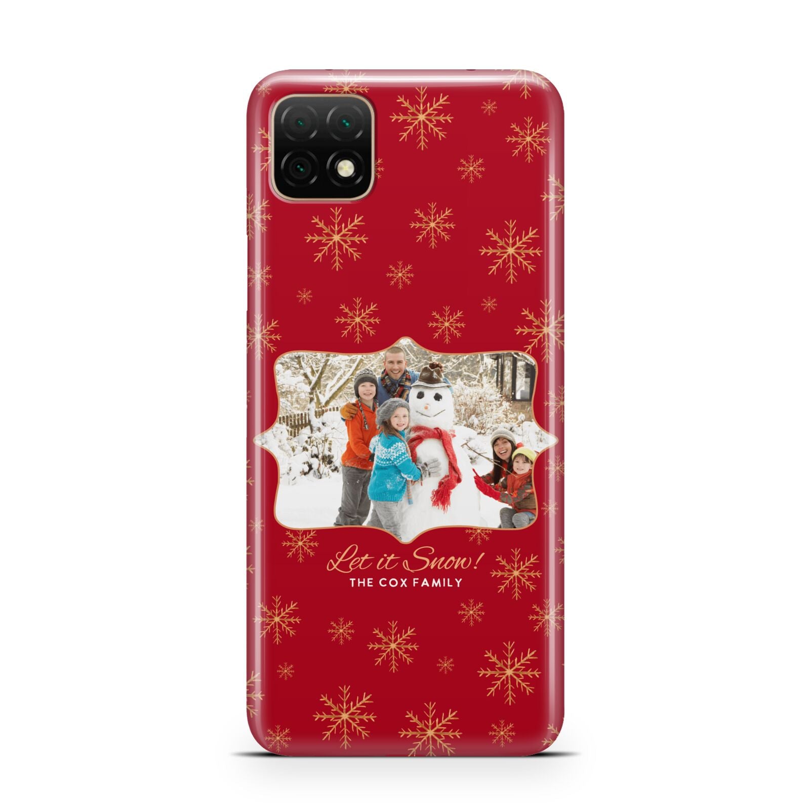 Let it Snow Christmas Photo Upload Huawei Enjoy 20 Phone Case