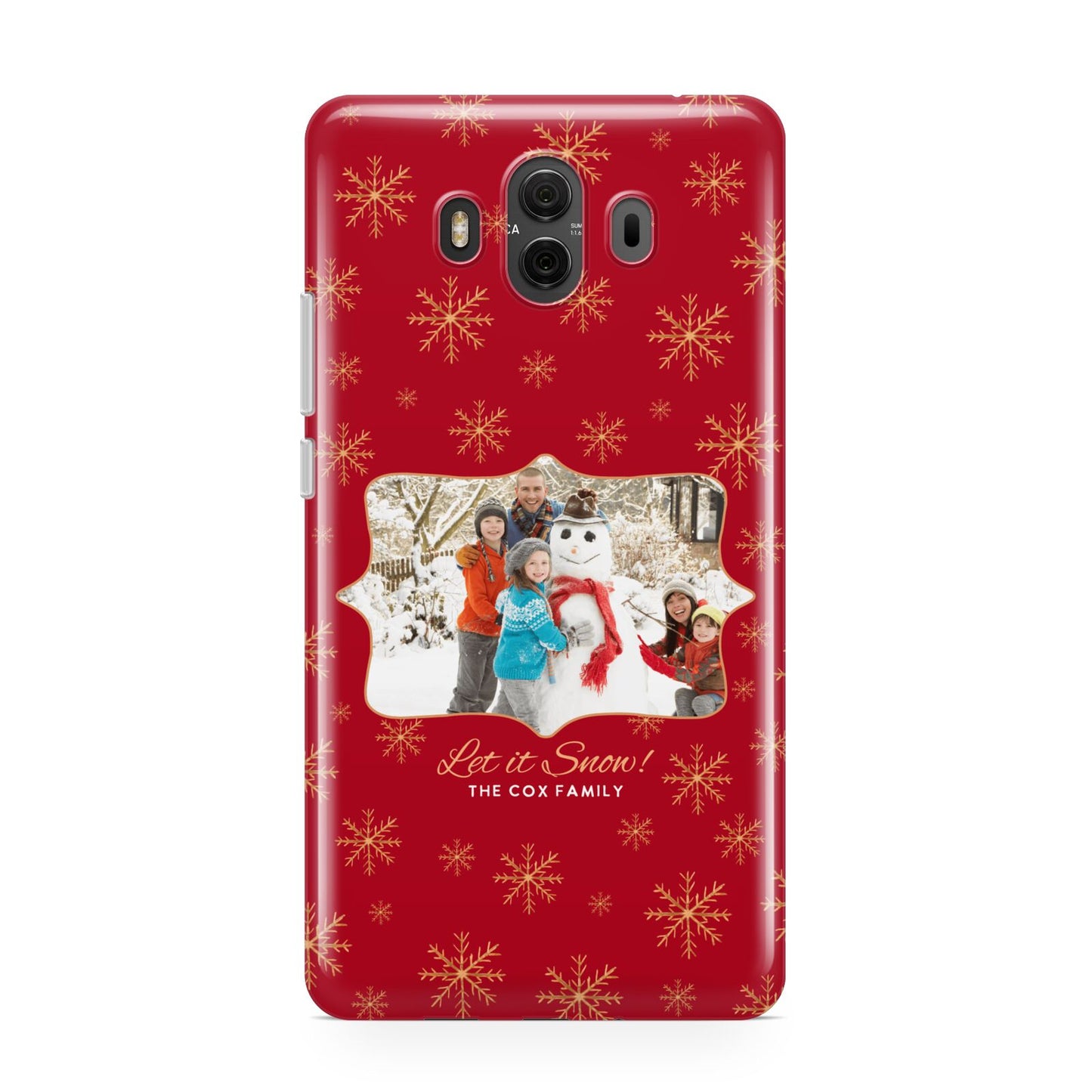 Let it Snow Christmas Photo Upload Huawei Mate 10 Protective Phone Case