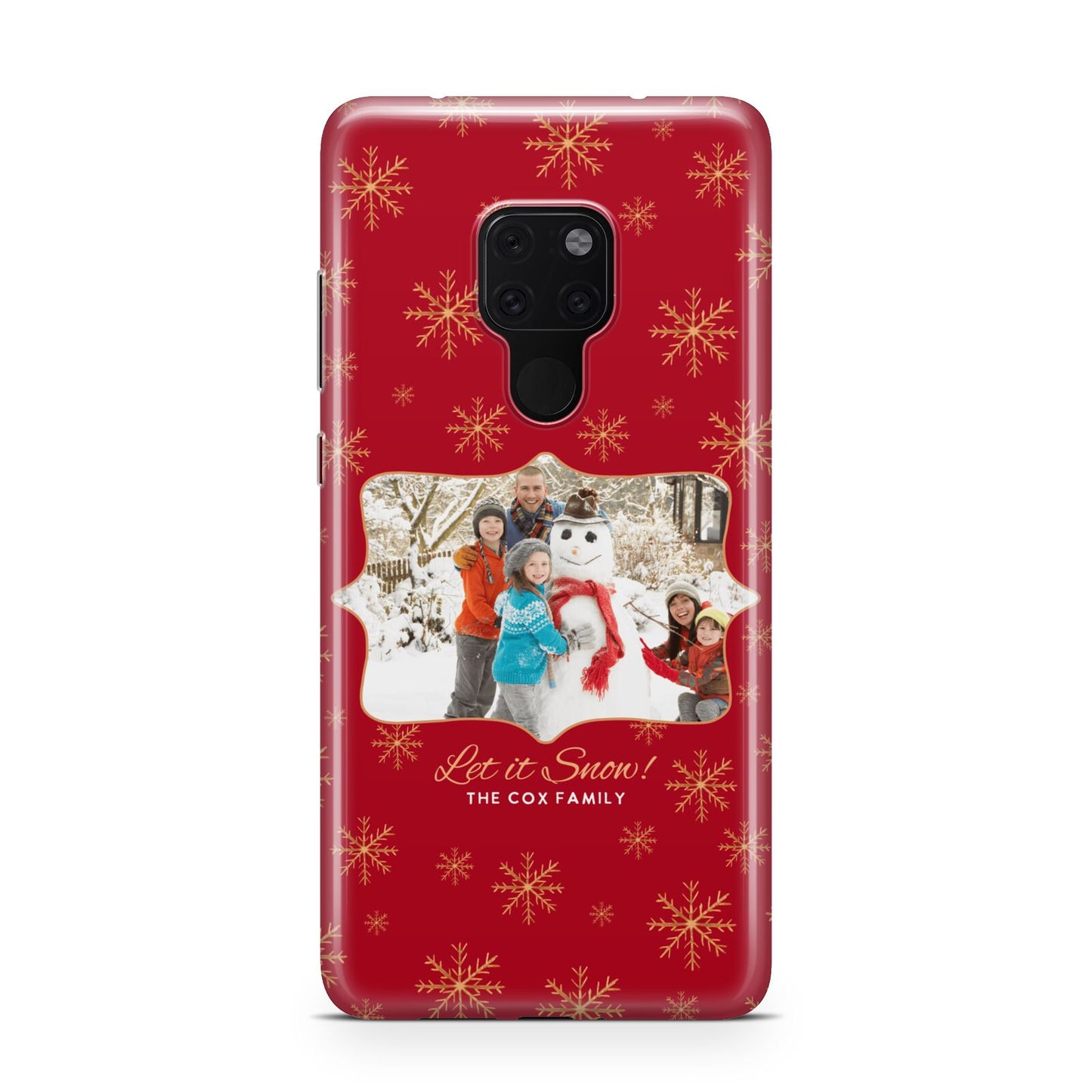 Let it Snow Christmas Photo Upload Huawei Mate 20 Phone Case