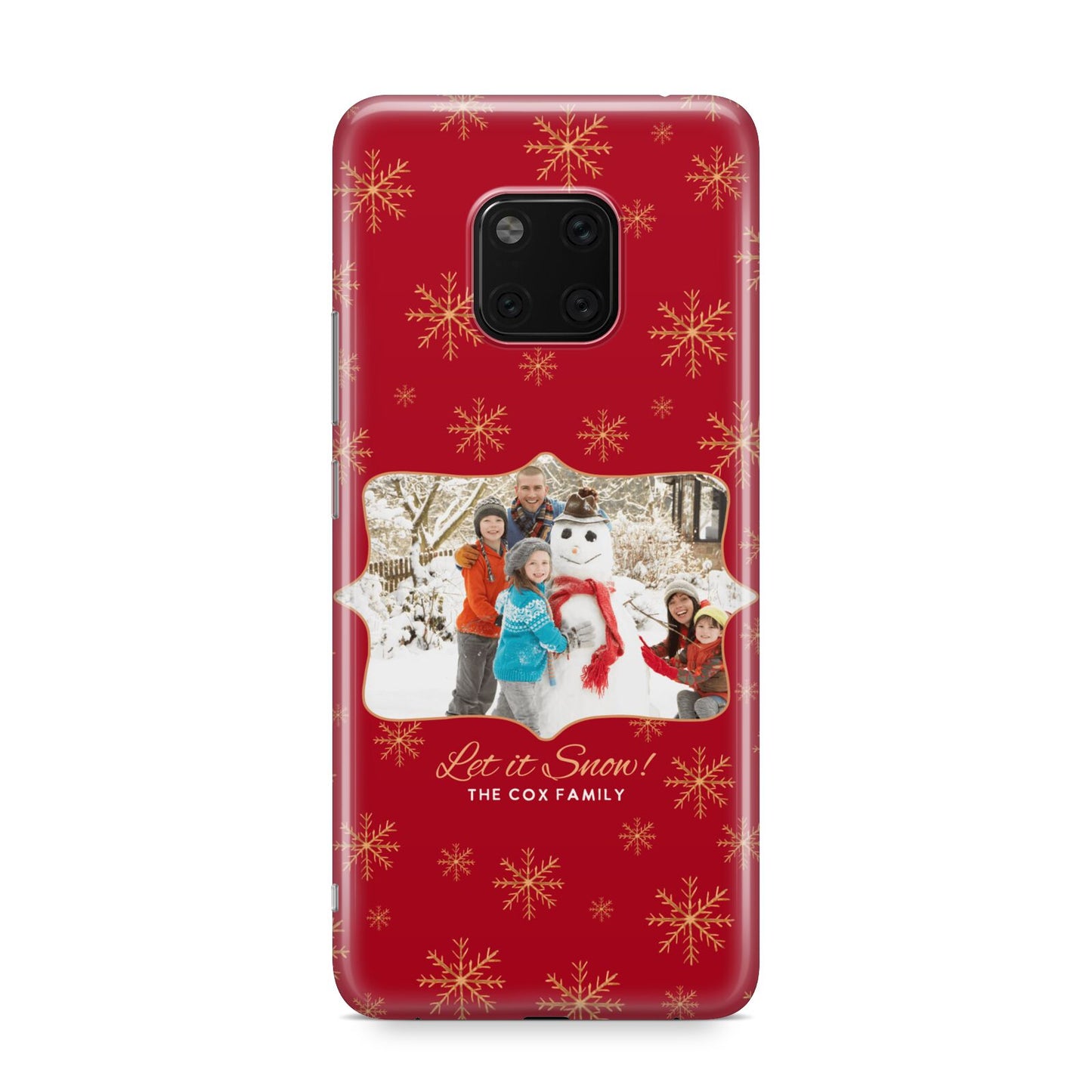 Let it Snow Christmas Photo Upload Huawei Mate 20 Pro Phone Case