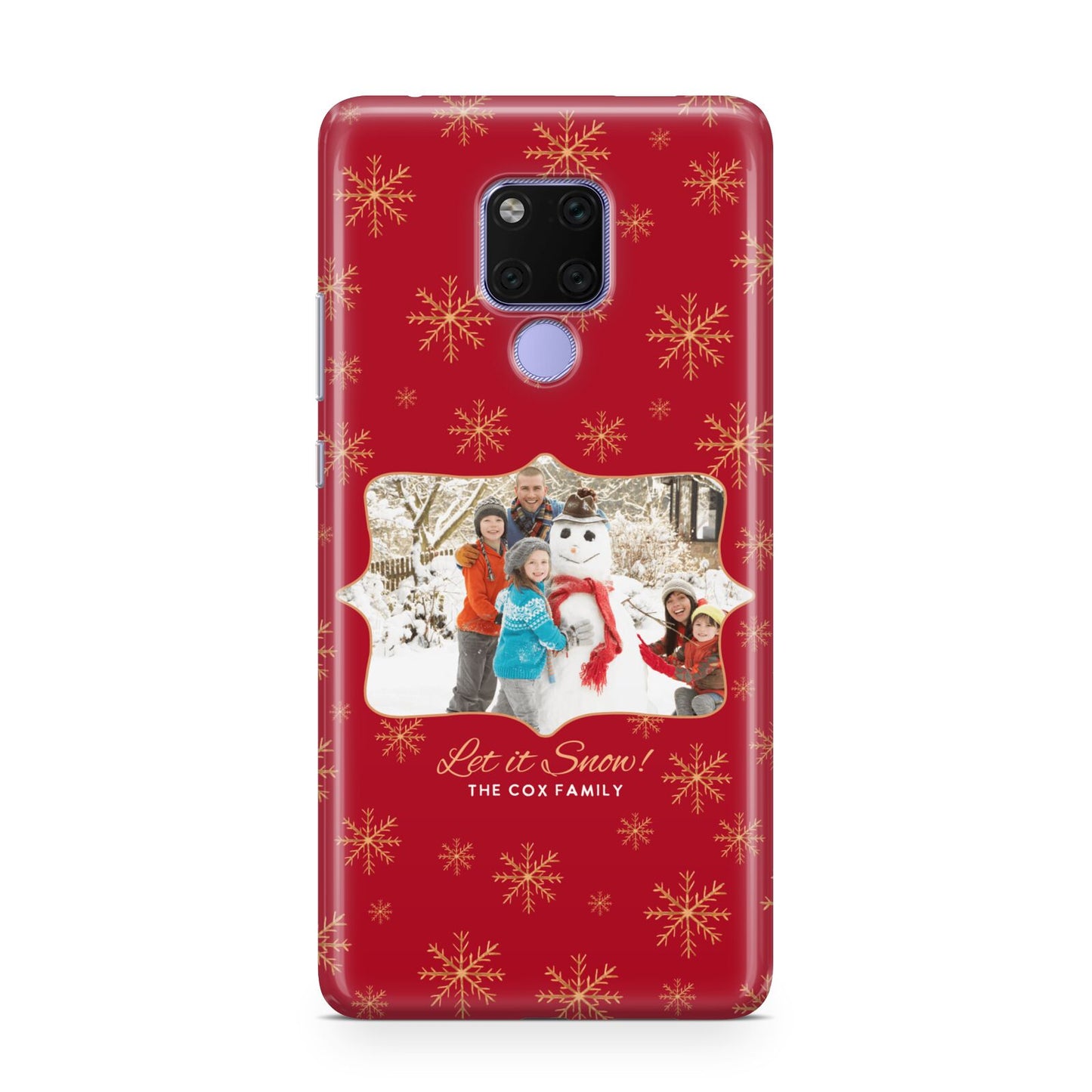 Let it Snow Christmas Photo Upload Huawei Mate 20X Phone Case