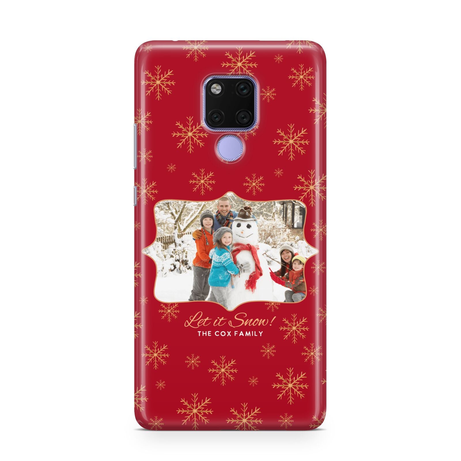 Let it Snow Christmas Photo Upload Huawei Mate 20X Phone Case