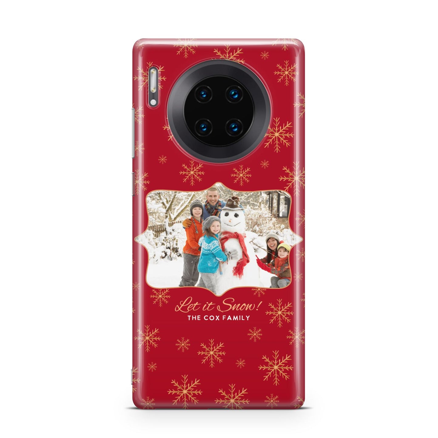 Let it Snow Christmas Photo Upload Huawei Mate 30 Pro Phone Case