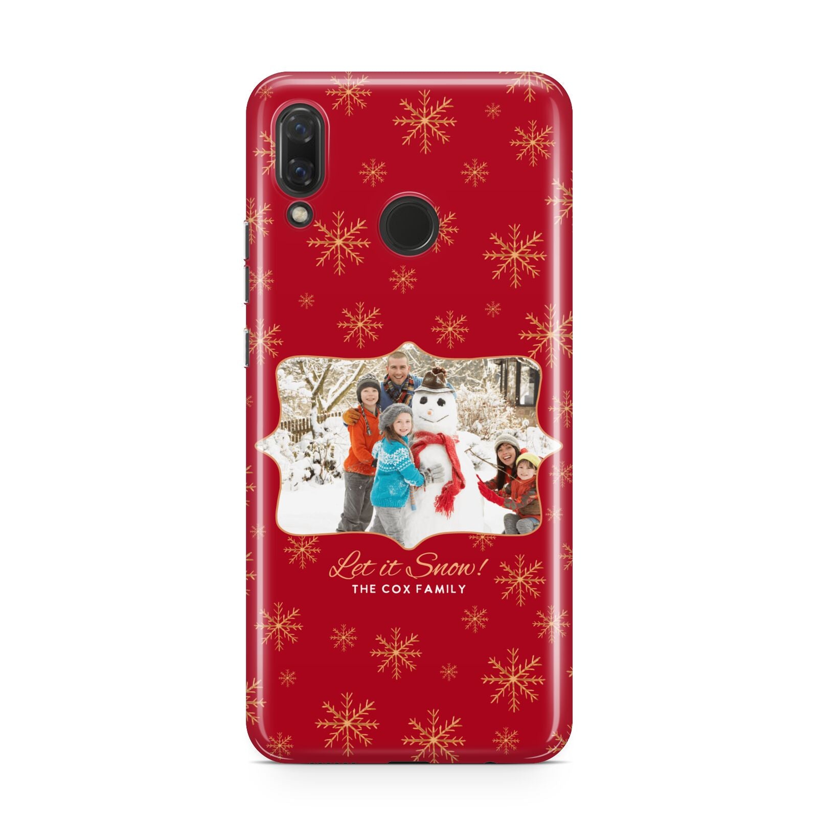 Let it Snow Christmas Photo Upload Huawei Nova 3 Phone Case