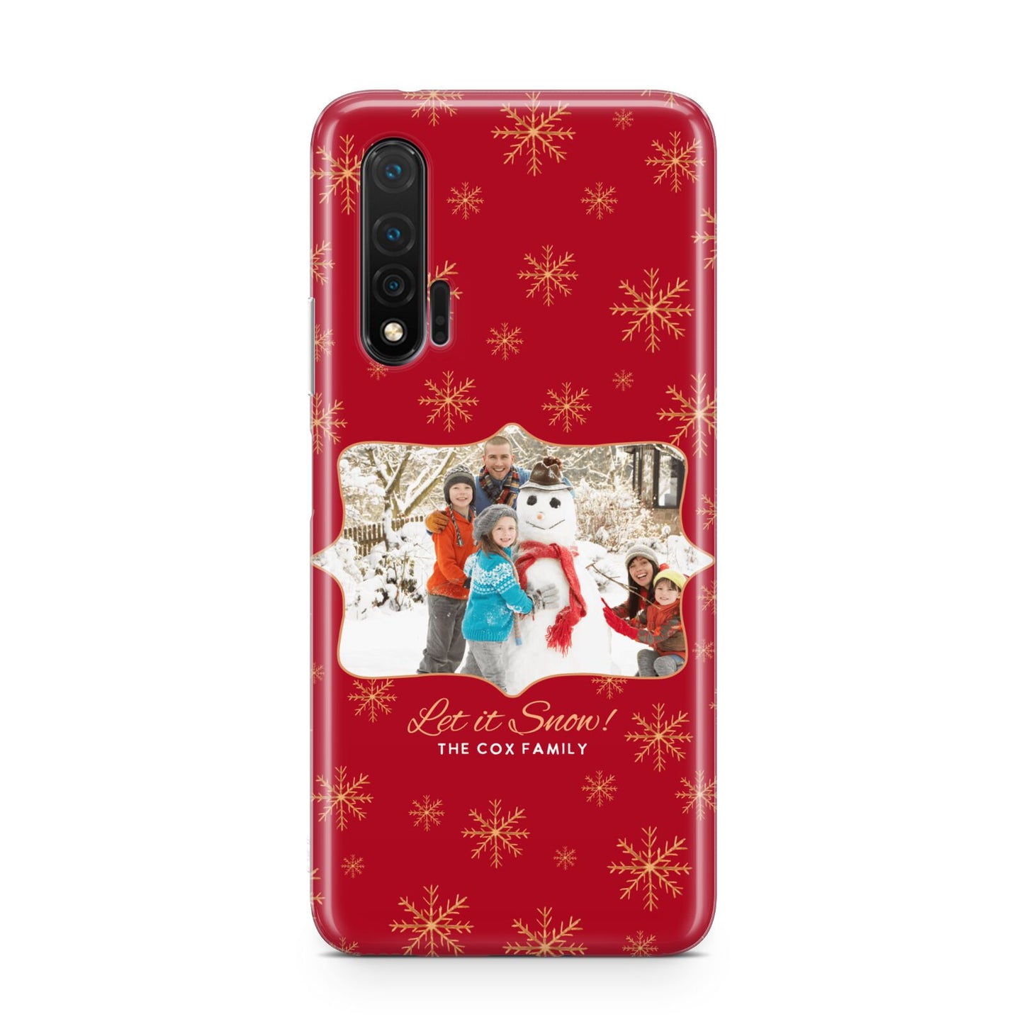 Let it Snow Christmas Photo Upload Huawei Nova 6 Phone Case