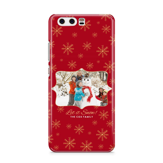 Let it Snow Christmas Photo Upload Huawei P10 Phone Case