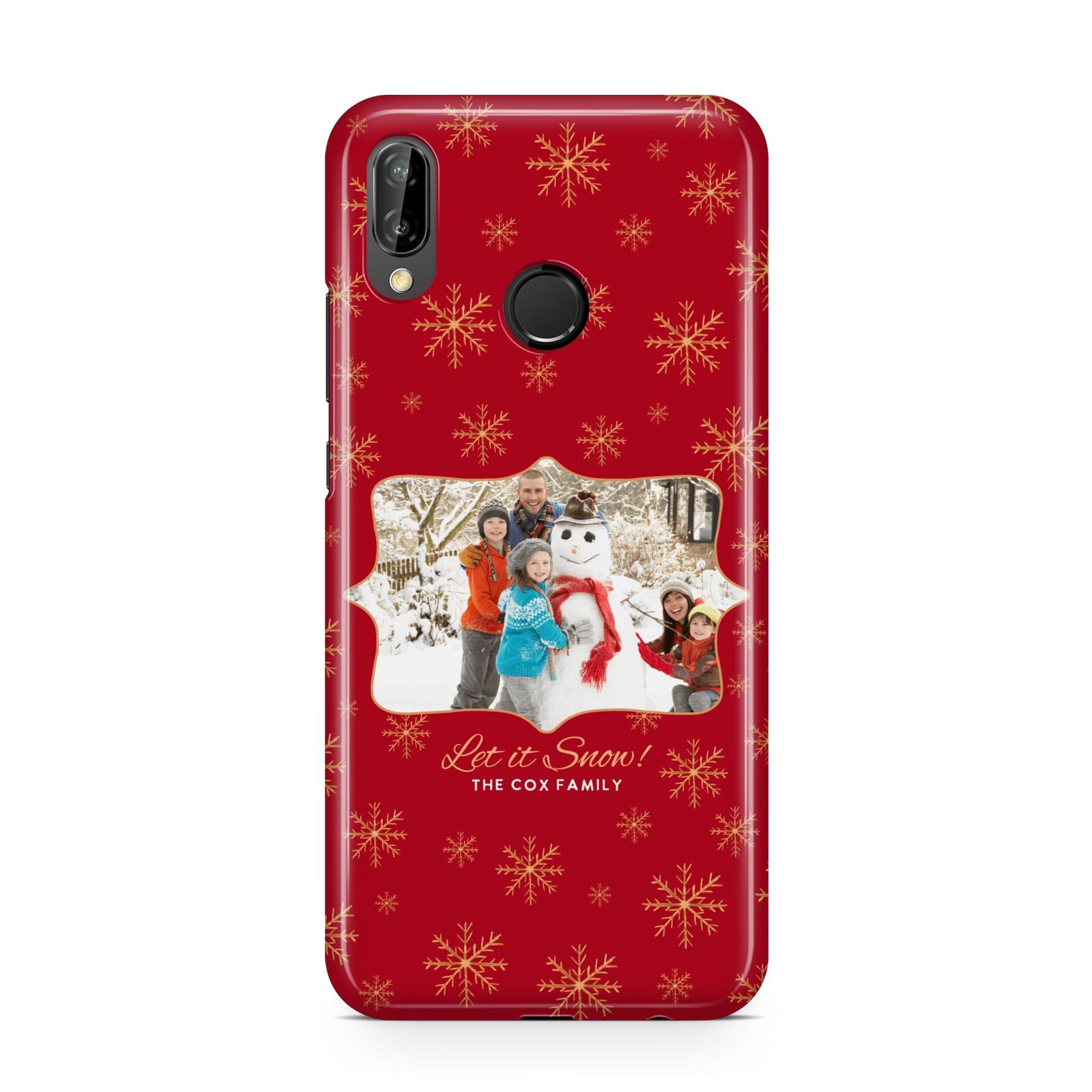 Let it Snow Christmas Photo Upload Huawei P20 Lite Phone Case