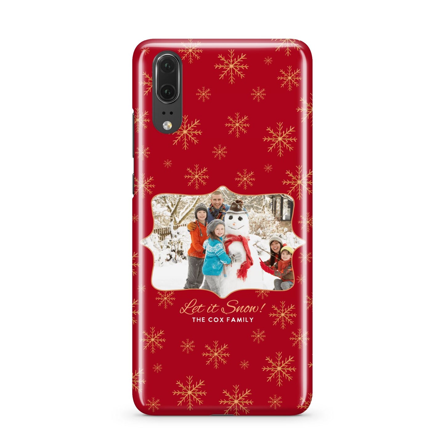 Let it Snow Christmas Photo Upload Huawei P20 Phone Case