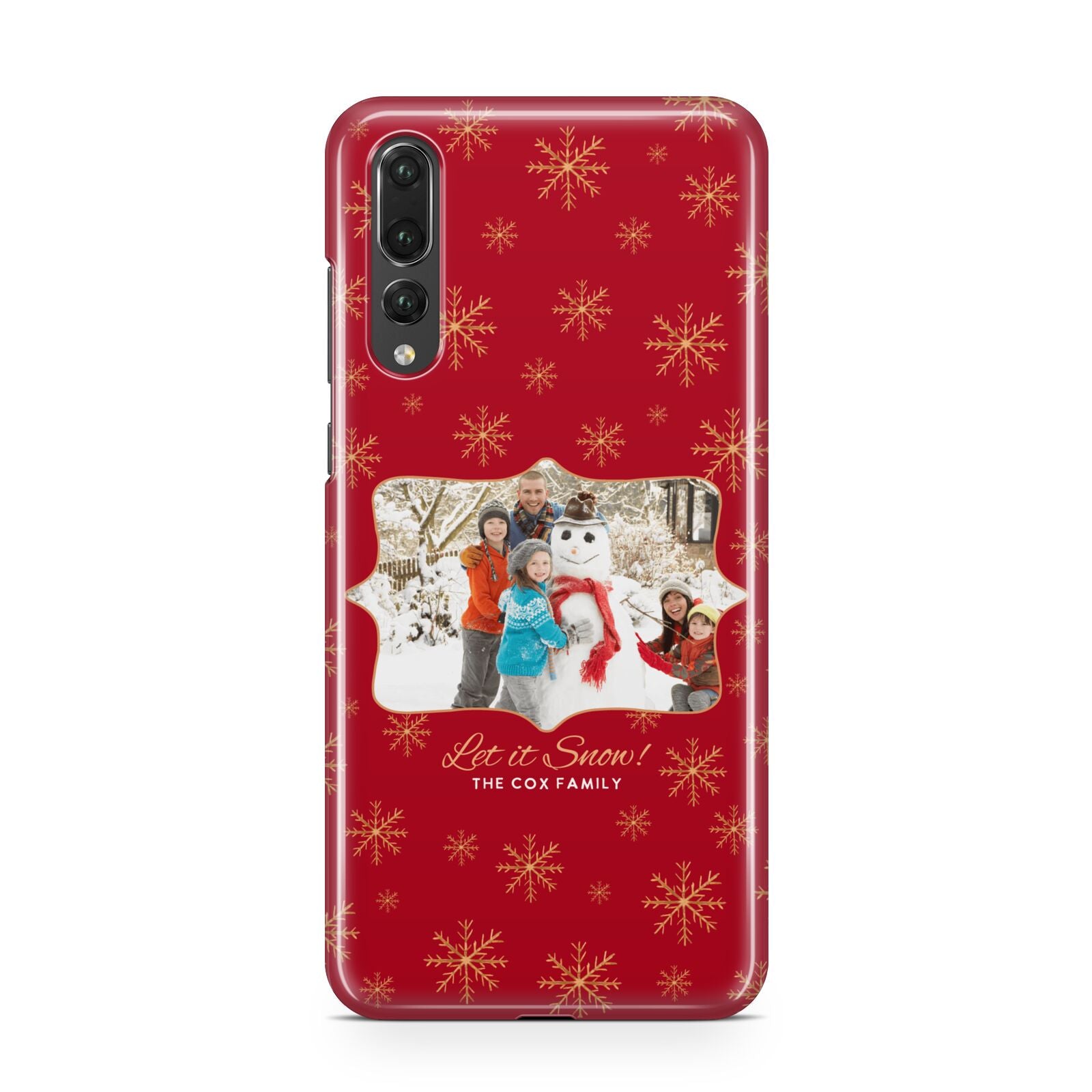 Let it Snow Christmas Photo Upload Huawei P20 Pro Phone Case