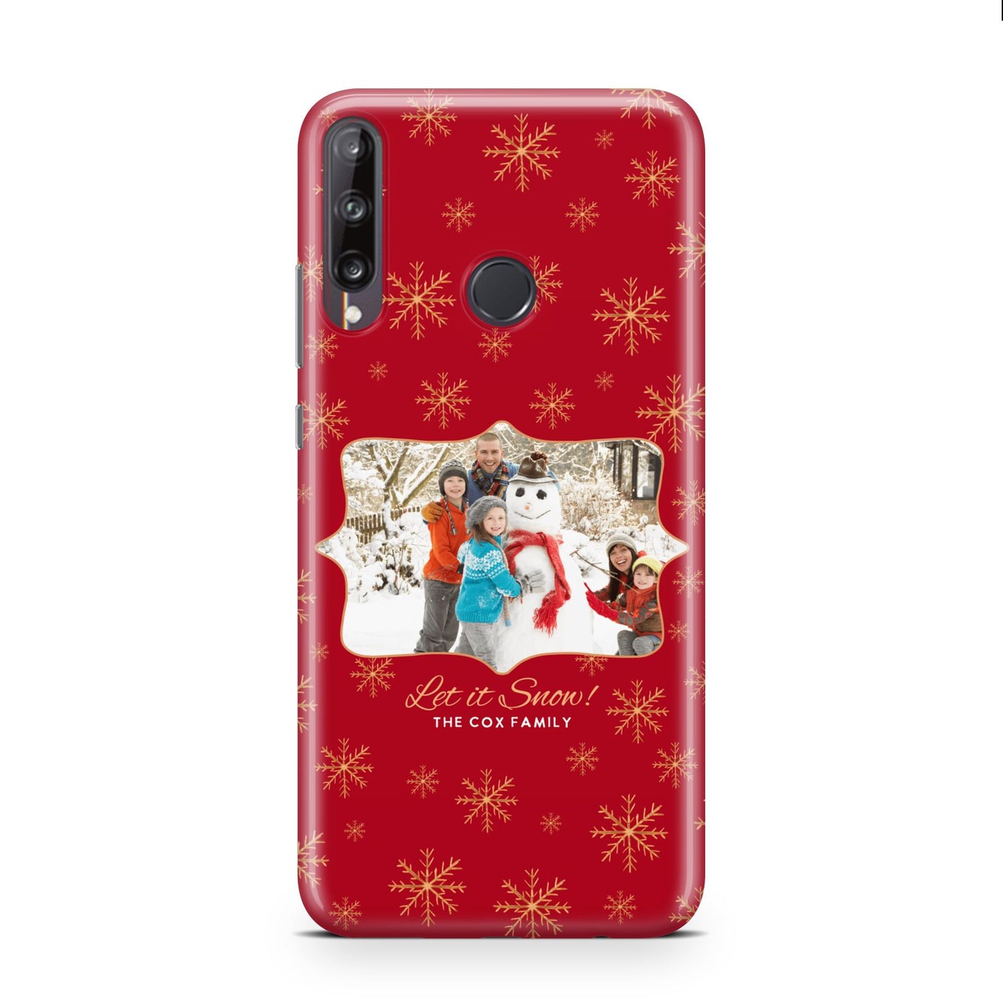 Let it Snow Christmas Photo Upload Huawei P40 Lite E Phone Case