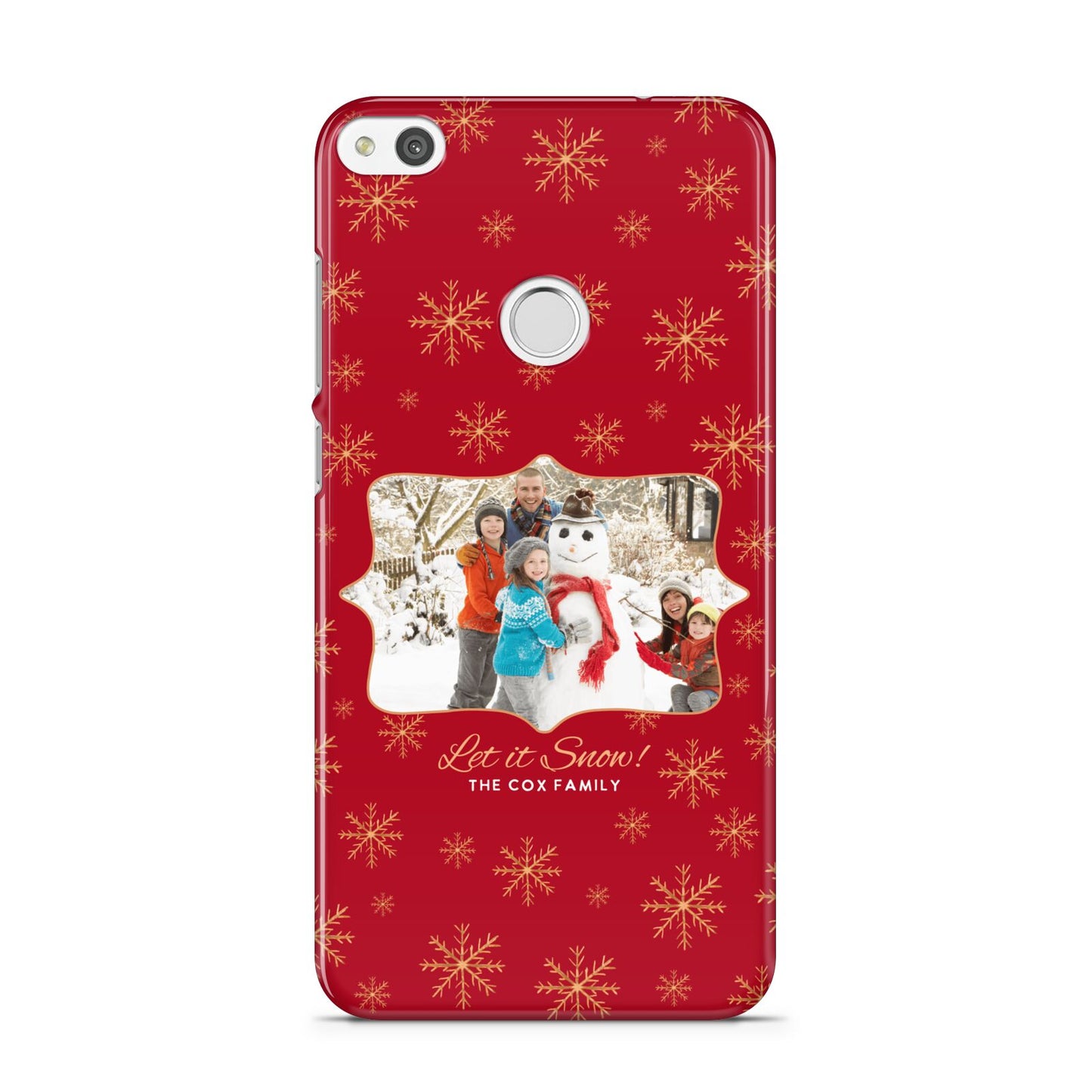 Let it Snow Christmas Photo Upload Huawei P8 Lite Case