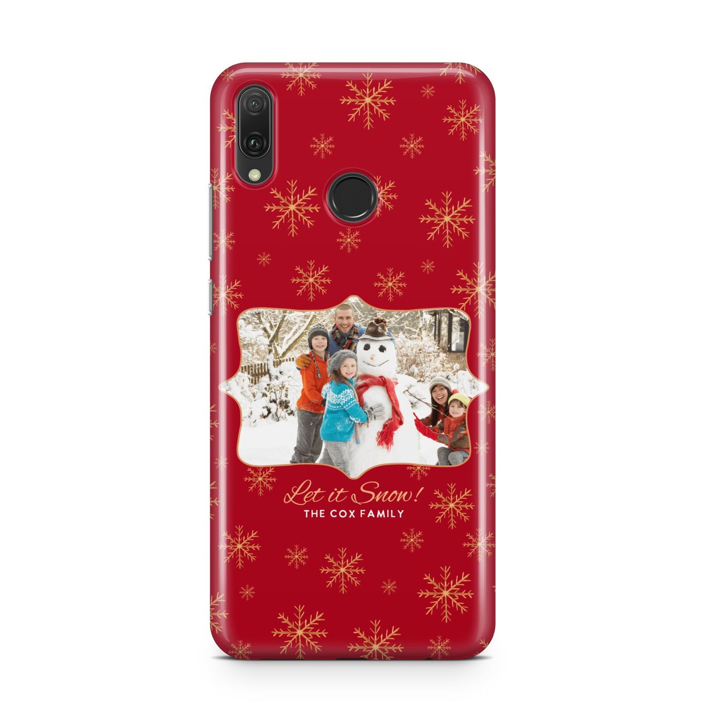 Let it Snow Christmas Photo Upload Huawei Y9 2019