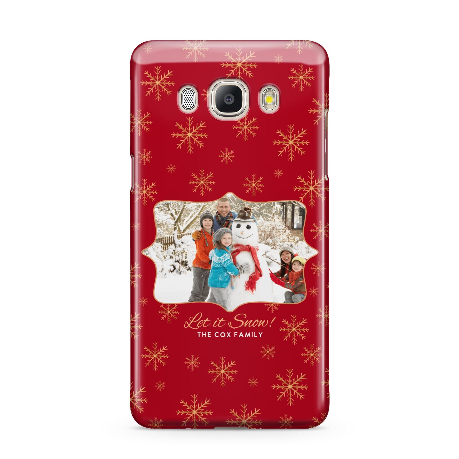 Let it Snow Christmas Photo Upload Samsung Galaxy J5 2016 Case