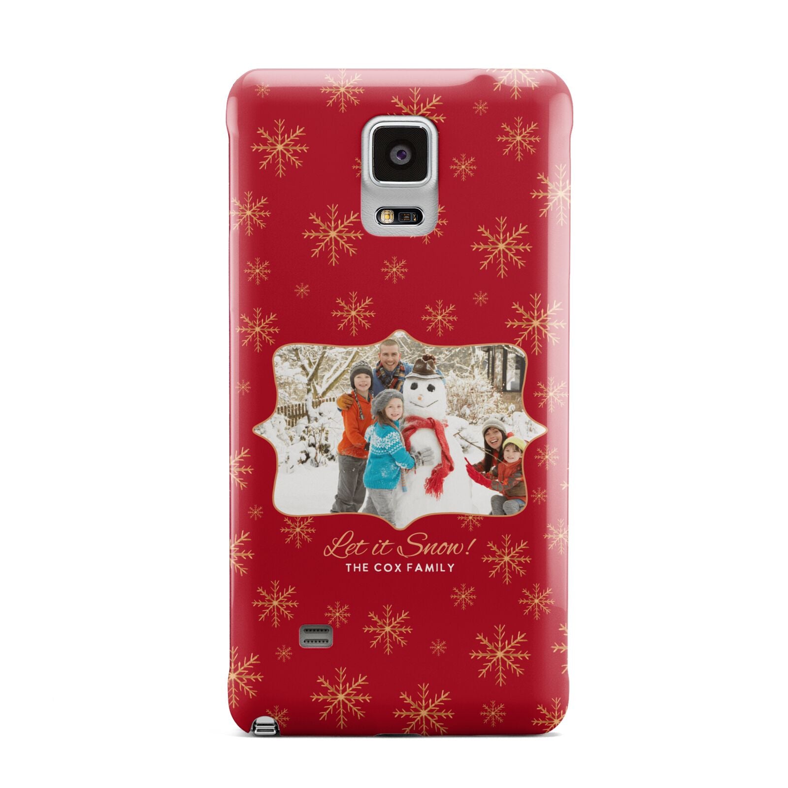 Let it Snow Christmas Photo Upload Samsung Galaxy Note 4 Case