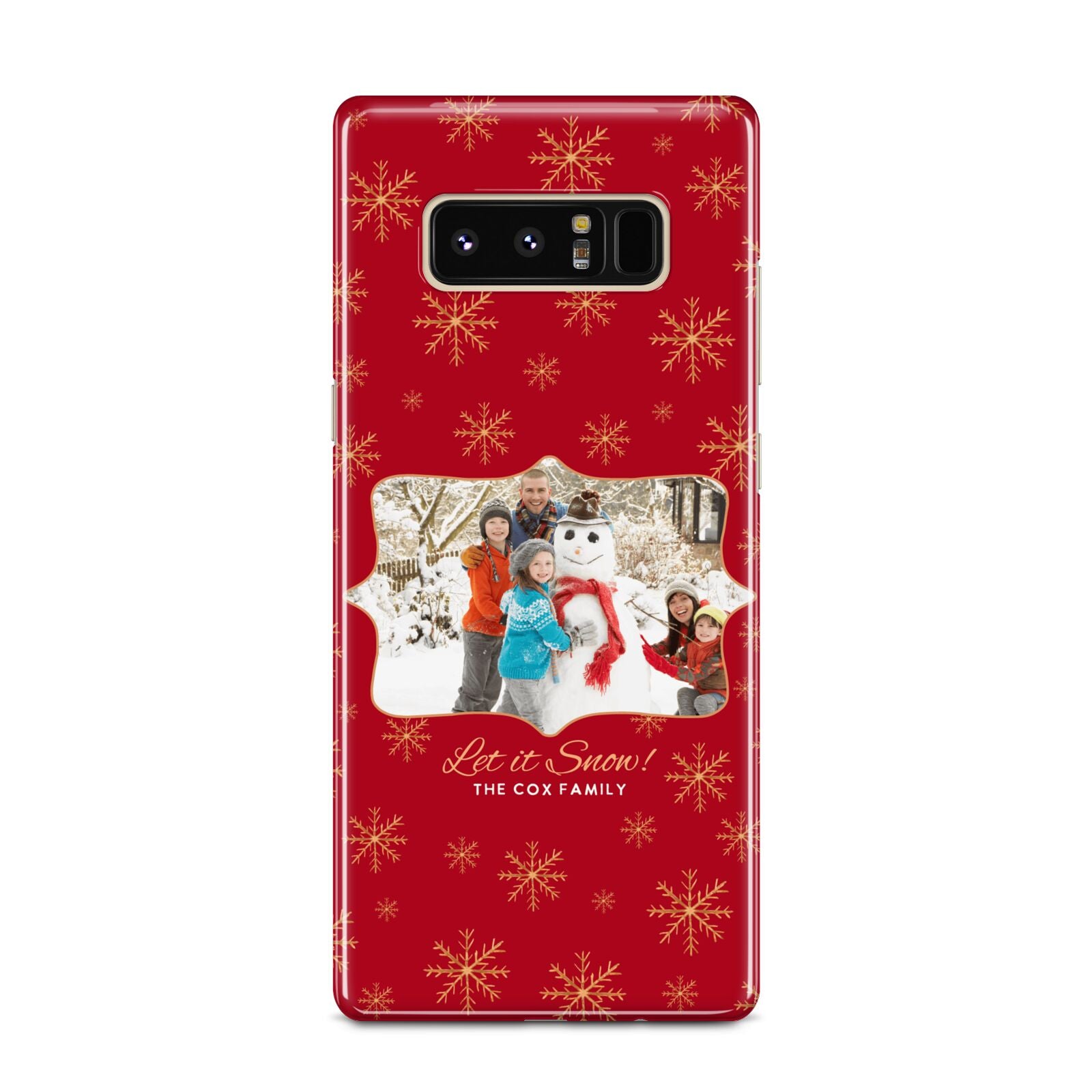 Let it Snow Christmas Photo Upload Samsung Galaxy Note 8 Case