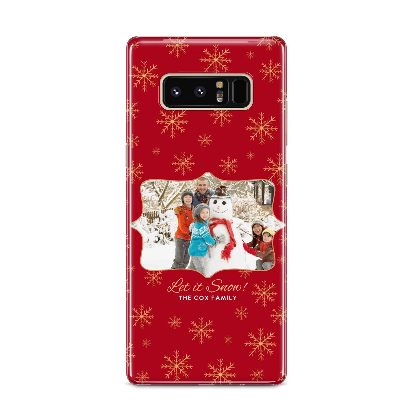 Let it Snow Christmas Photo Upload Samsung Galaxy S8 Case