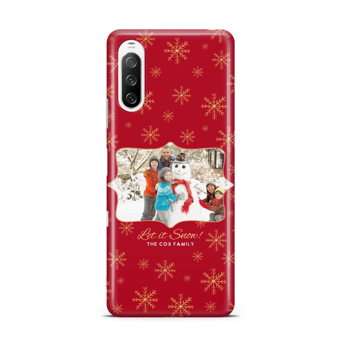 Let it Snow Christmas Photo Upload Sony Xperia 10 III Case