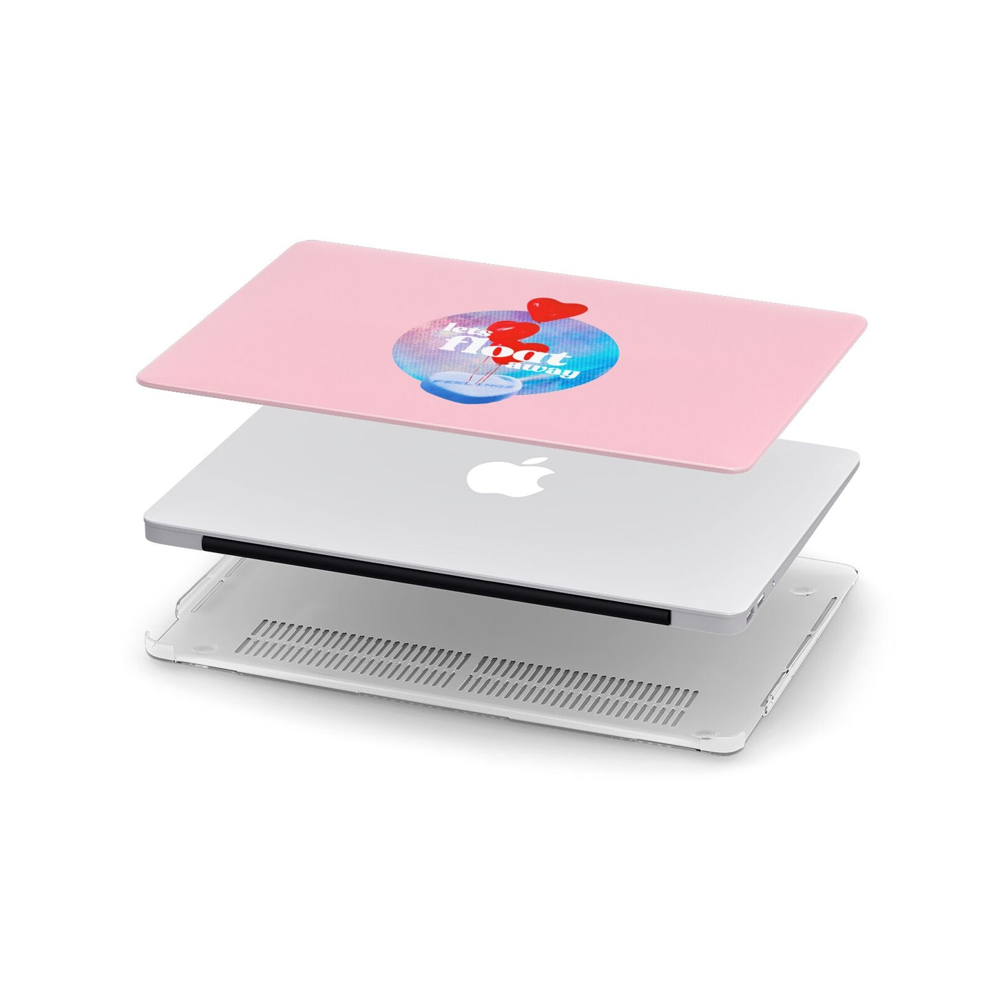 Lets Float Away Valentine Apple MacBook Case in Detail