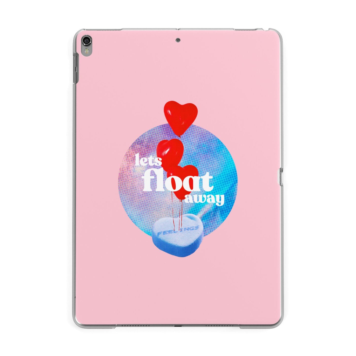 Lets Float Away Valentine Apple iPad Grey Case