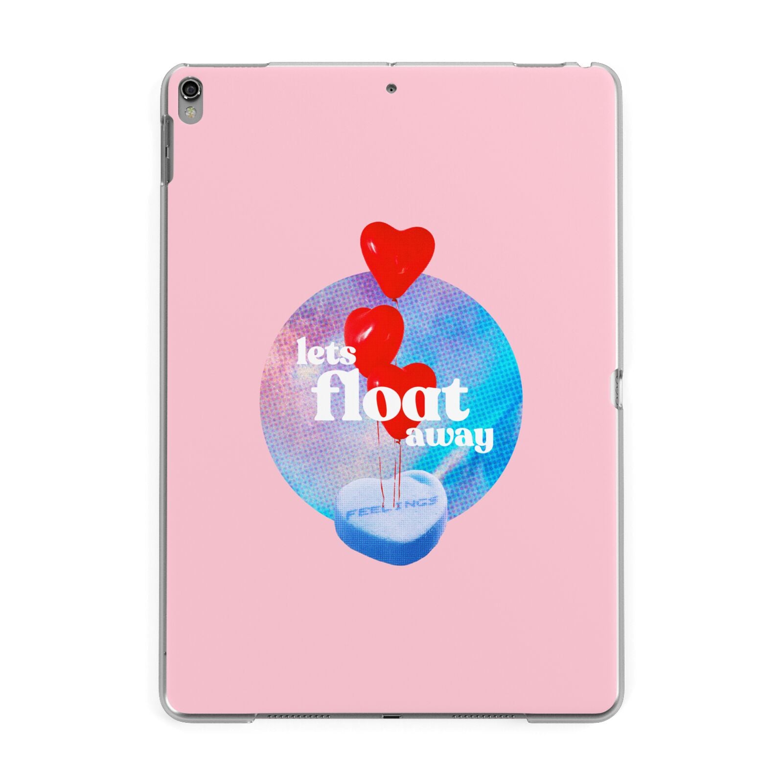 Lets Float Away Valentine Apple iPad Grey Case