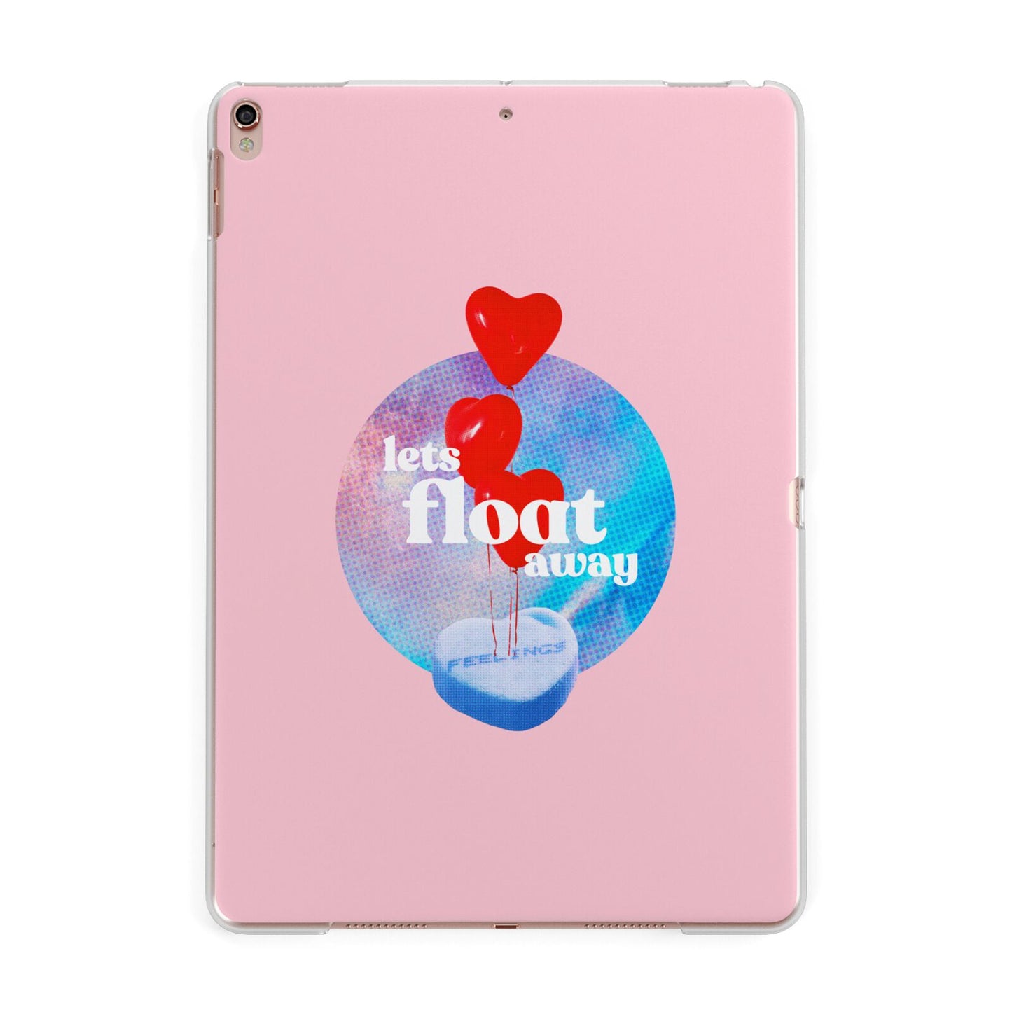 Lets Float Away Valentine Apple iPad Rose Gold Case