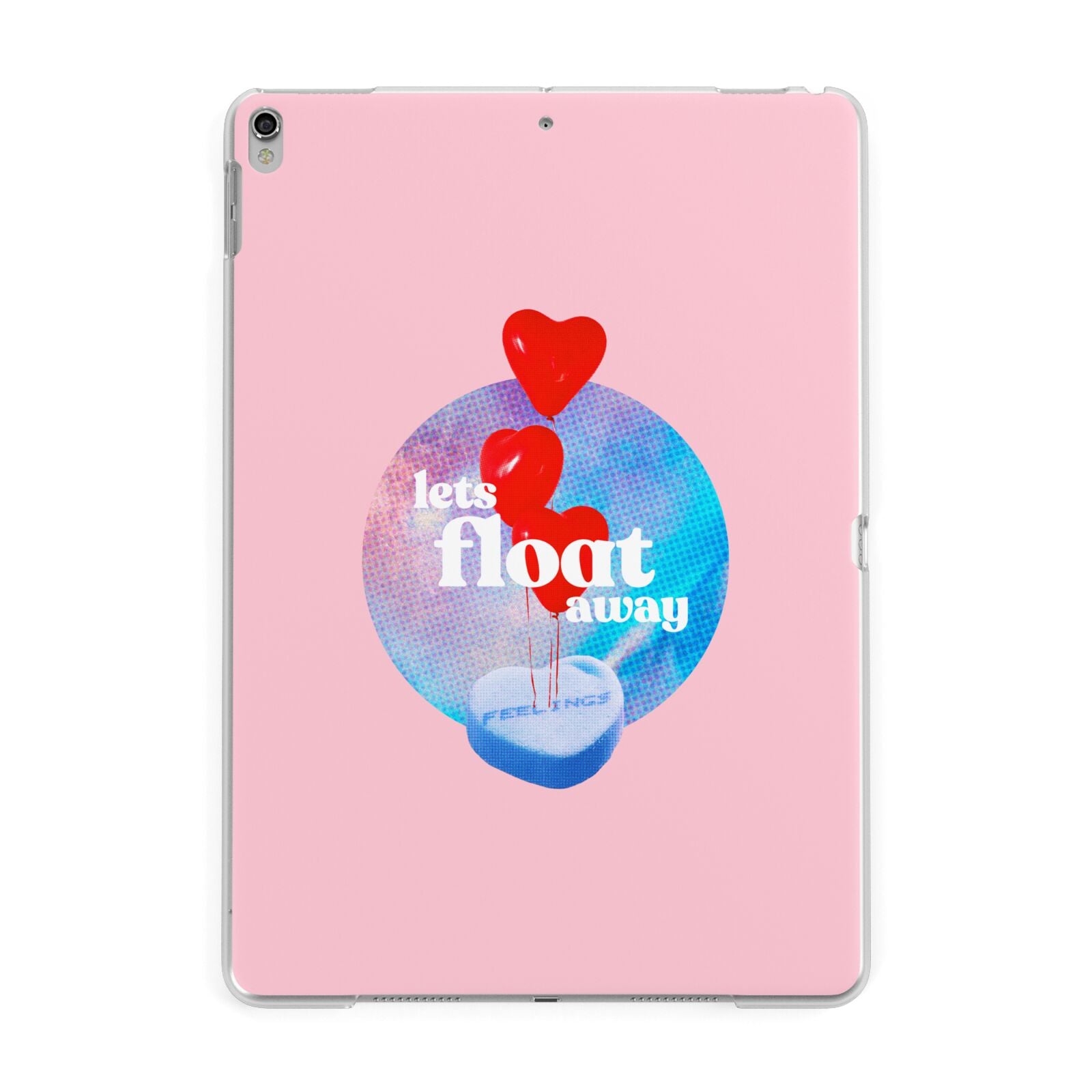 Lets Float Away Valentine Apple iPad Silver Case