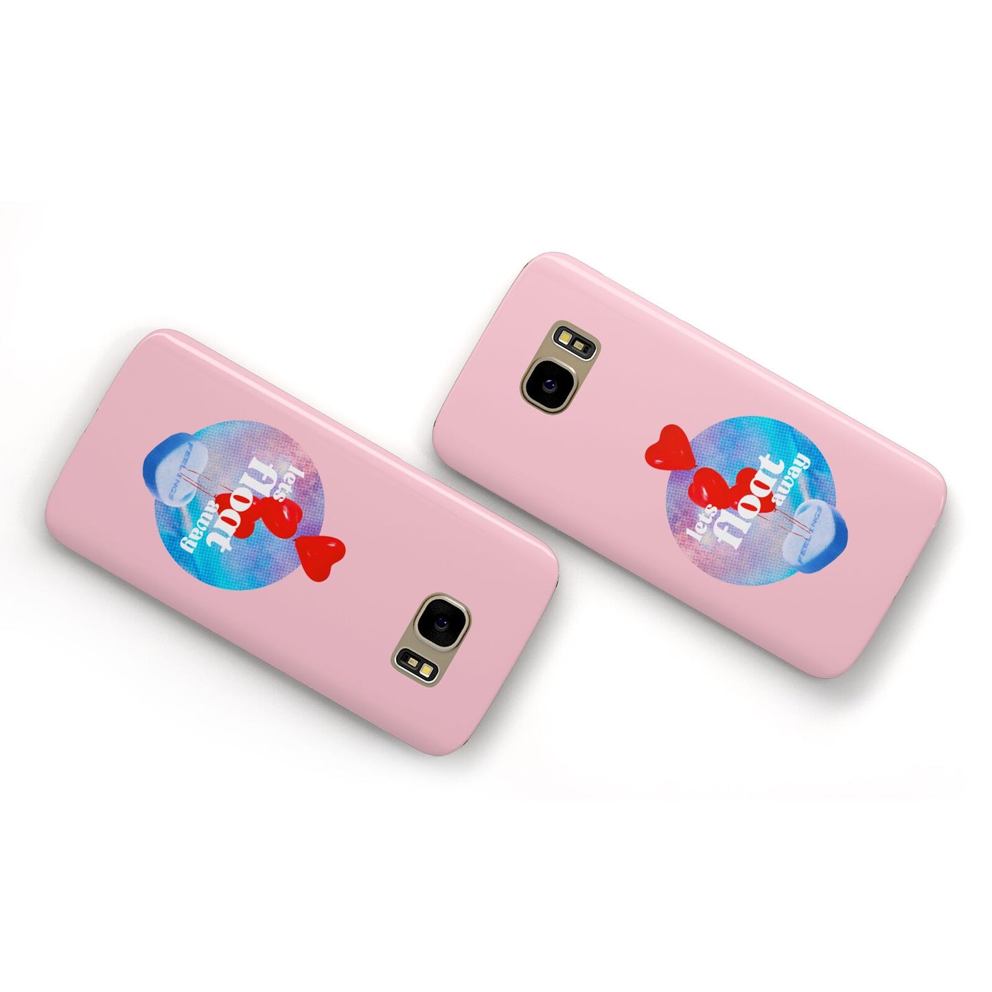 Lets Float Away Valentine Samsung Galaxy Case Flat Overview