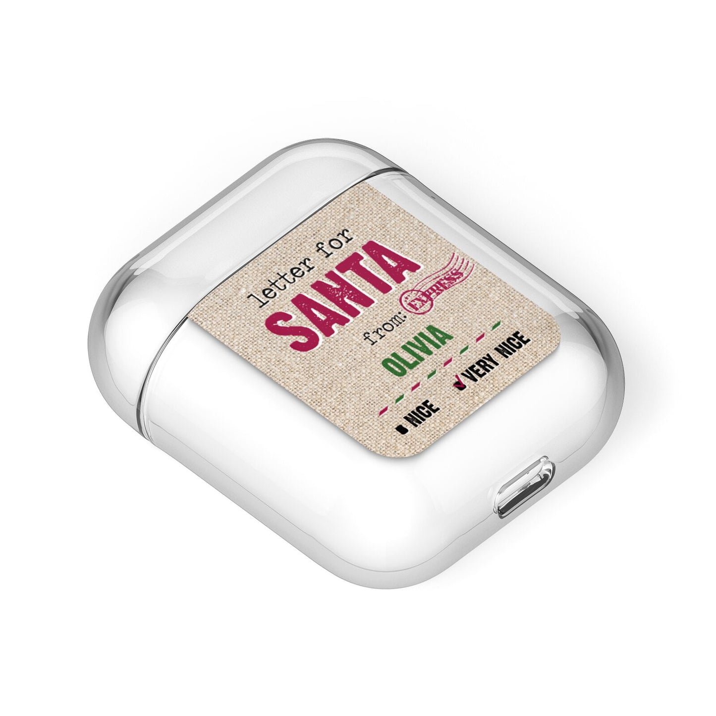 Letters to Santa Personalised AirPods Case Laid Flat