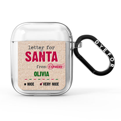 Letters to Santa Personalised AirPods Clear Case