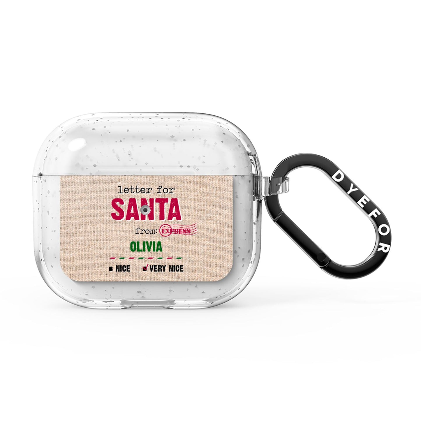 Letters to Santa Personalised AirPods Glitter Case 3rd Gen