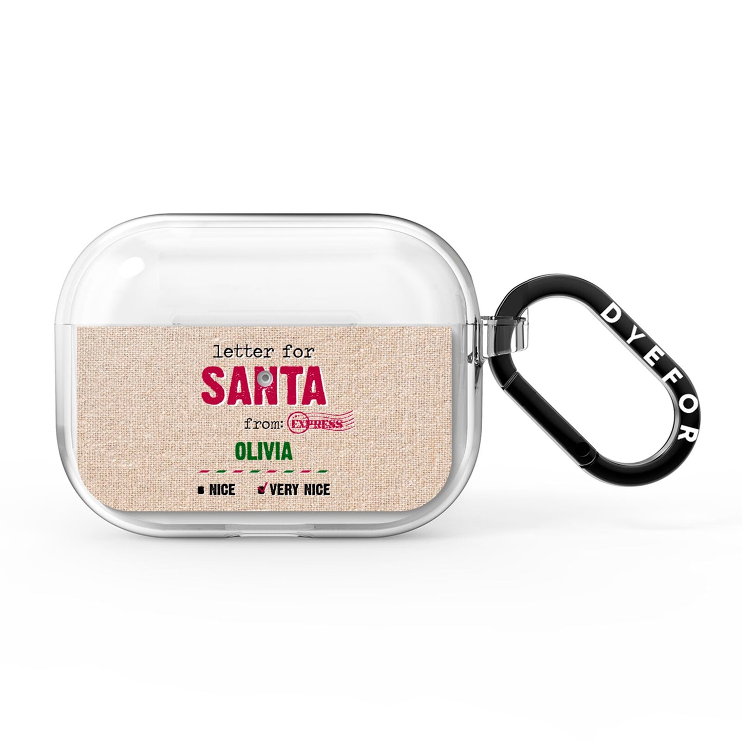 Letters to Santa Personalised AirPods Pro Clear Case