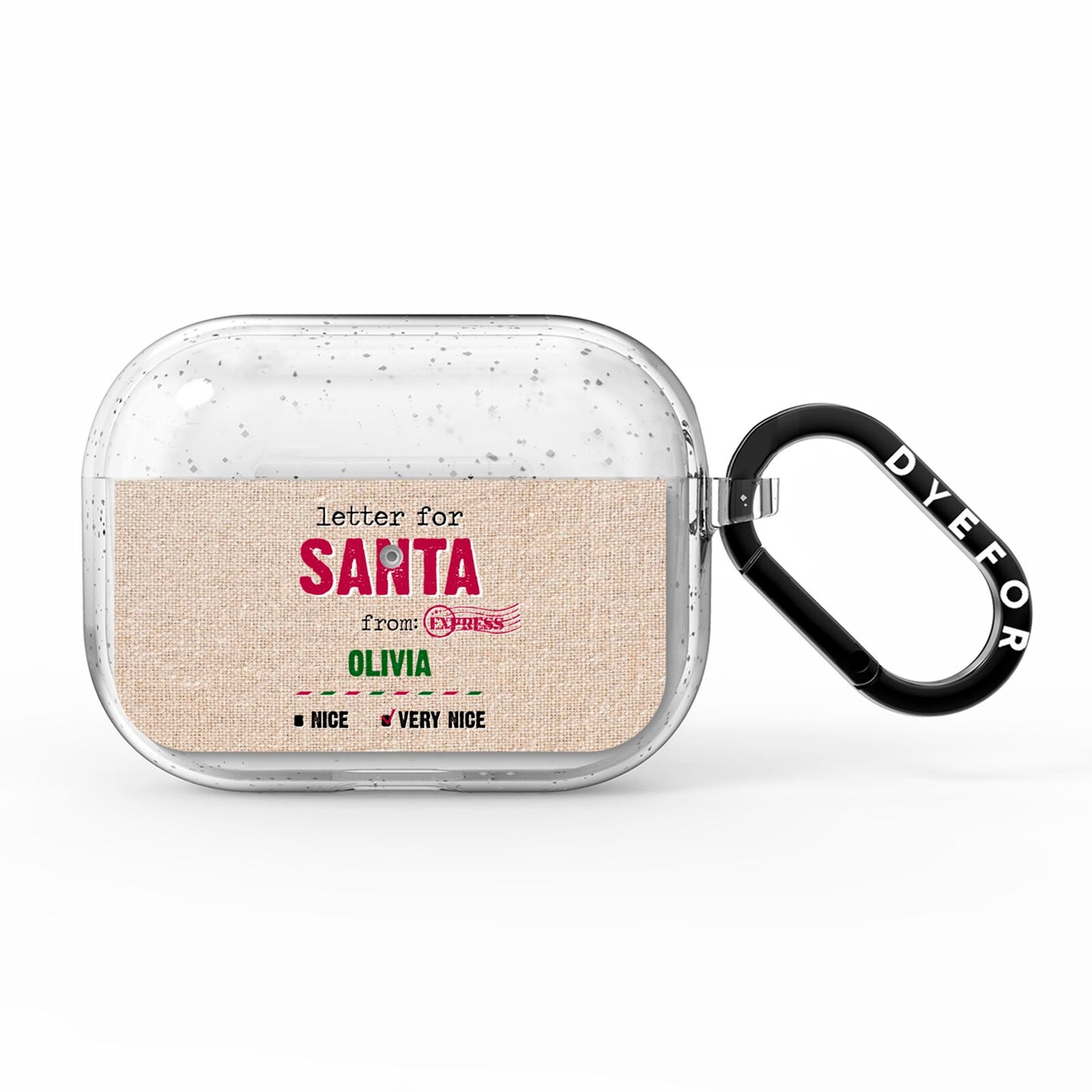 Letters to Santa Personalised AirPods Pro Glitter Case